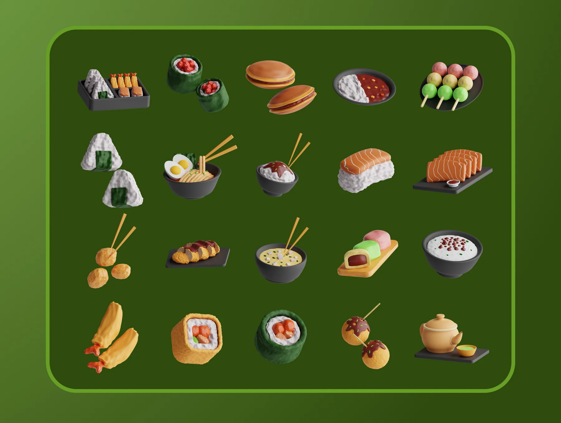 3D Japanese Food 8