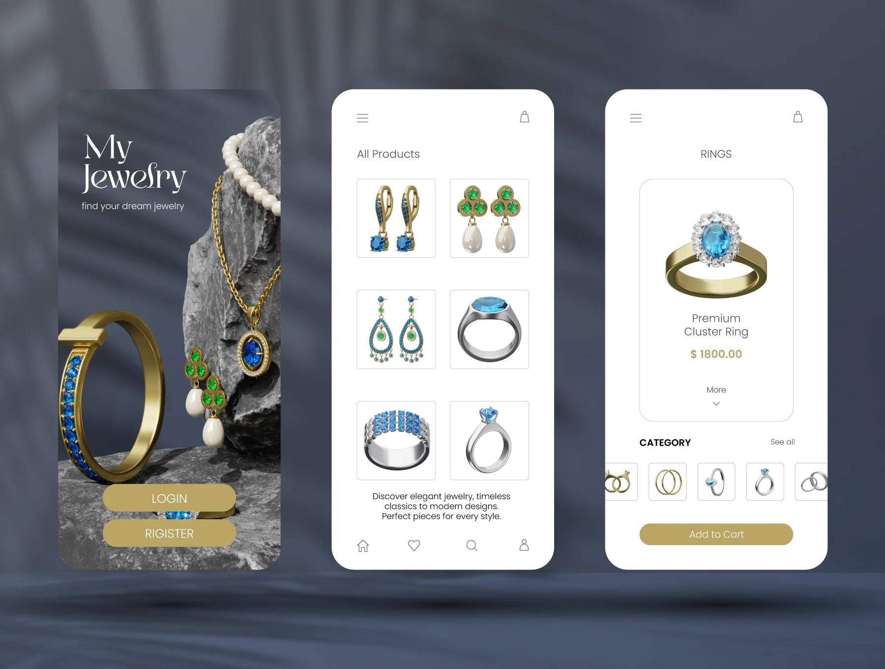 3D Jewelry Icon Set 7