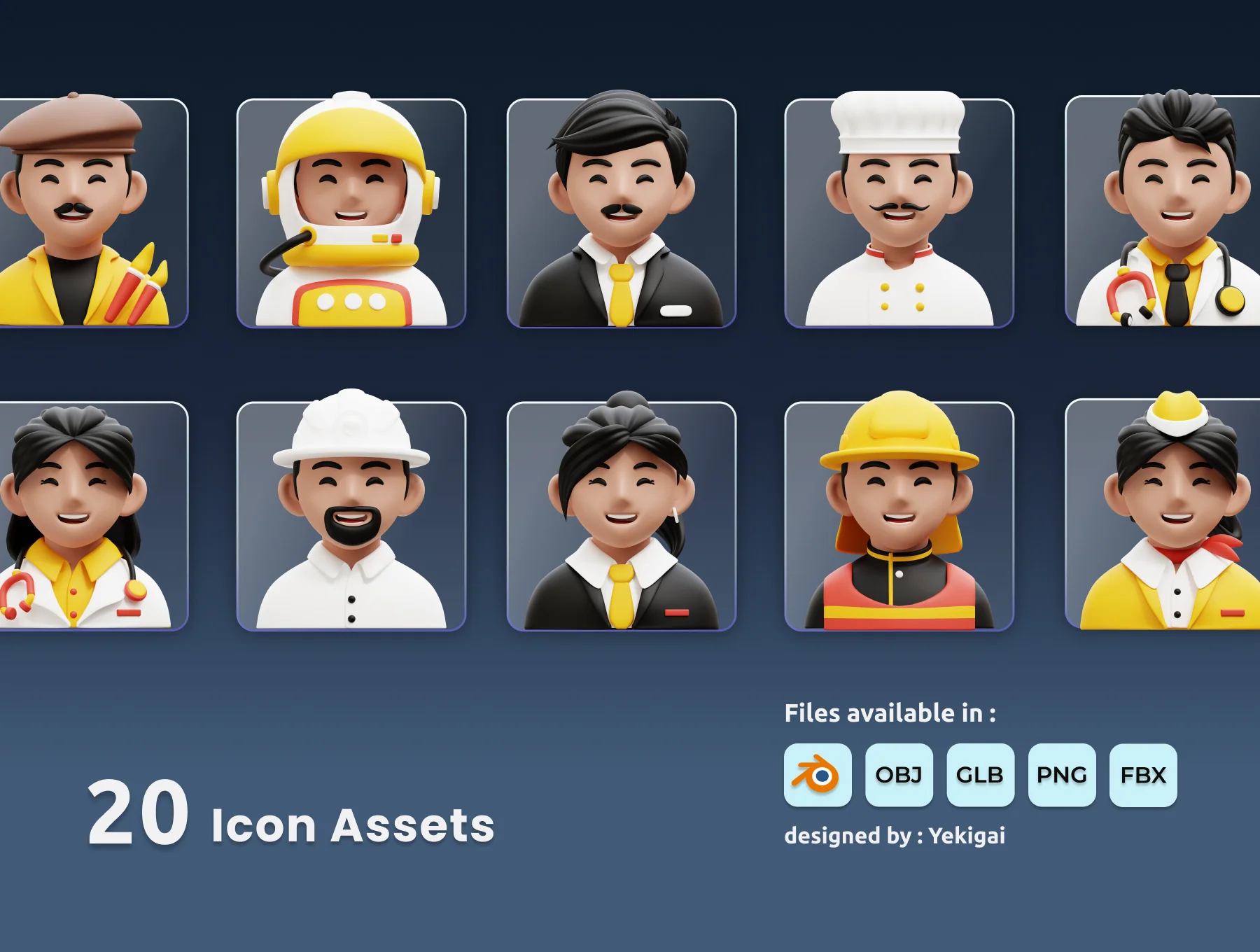3D Job Avatars Illustrations Pack 5