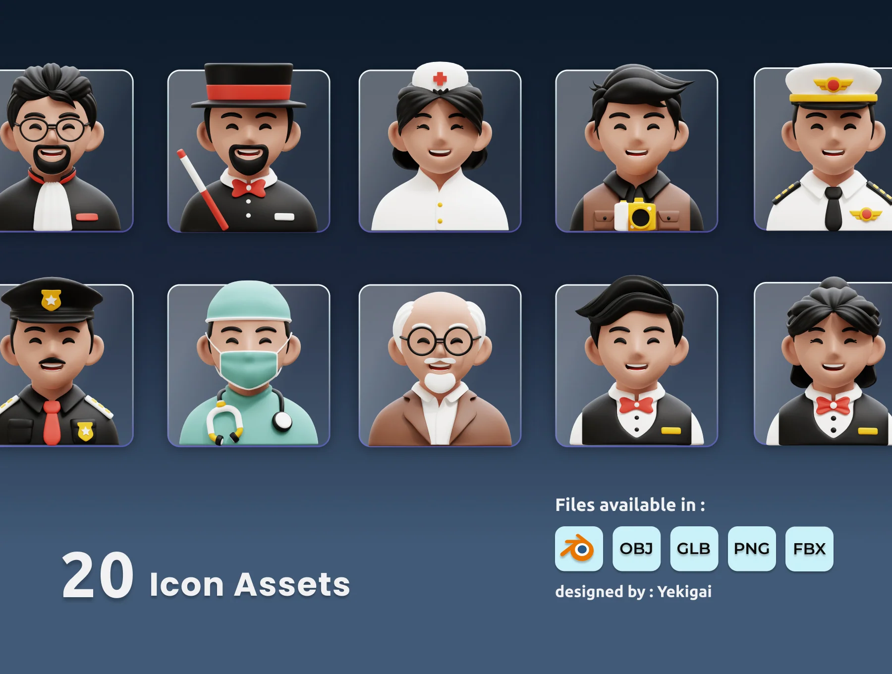 3D Job Avatars Illustrations Pack 6