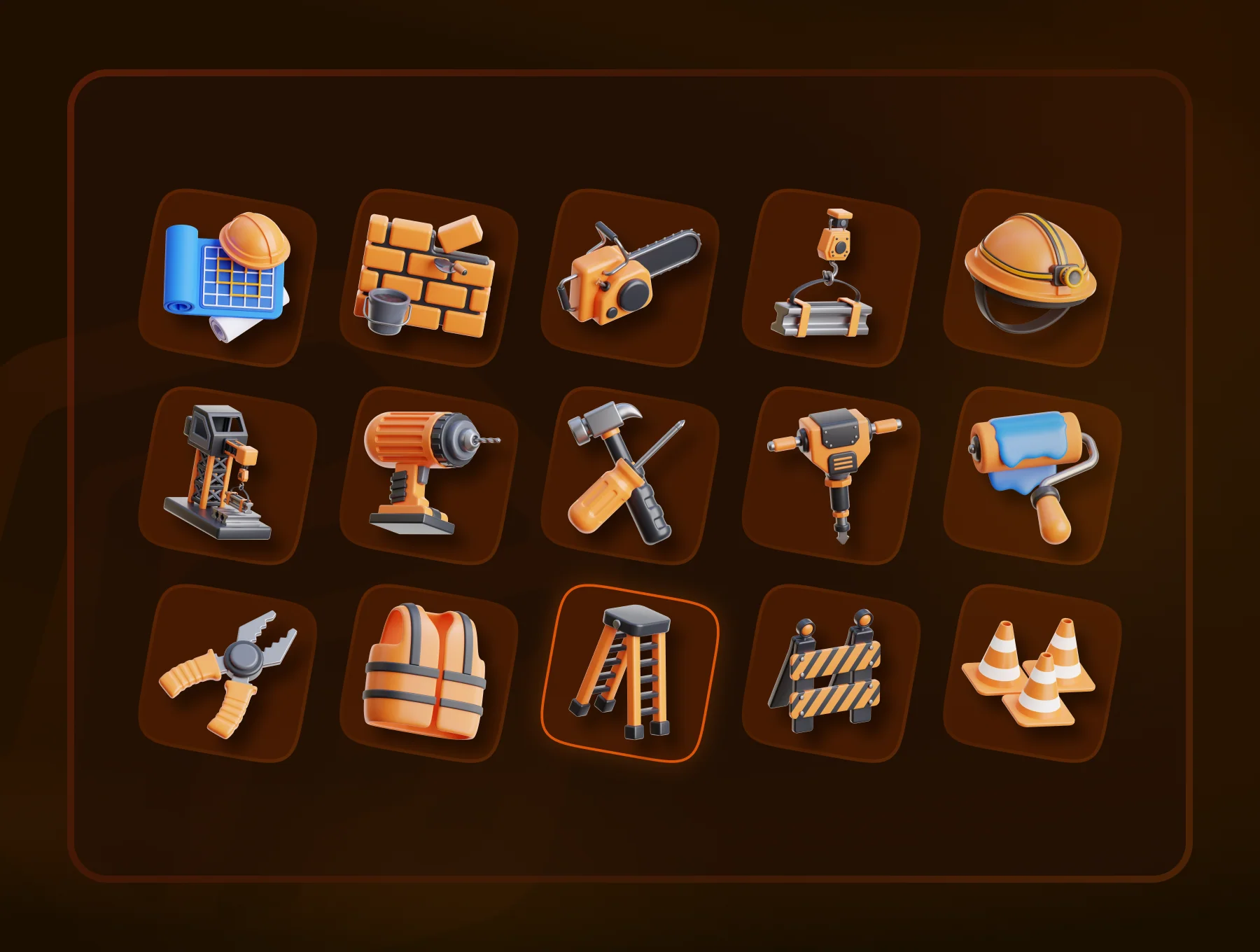 Labour Day 3D Icon Set 2