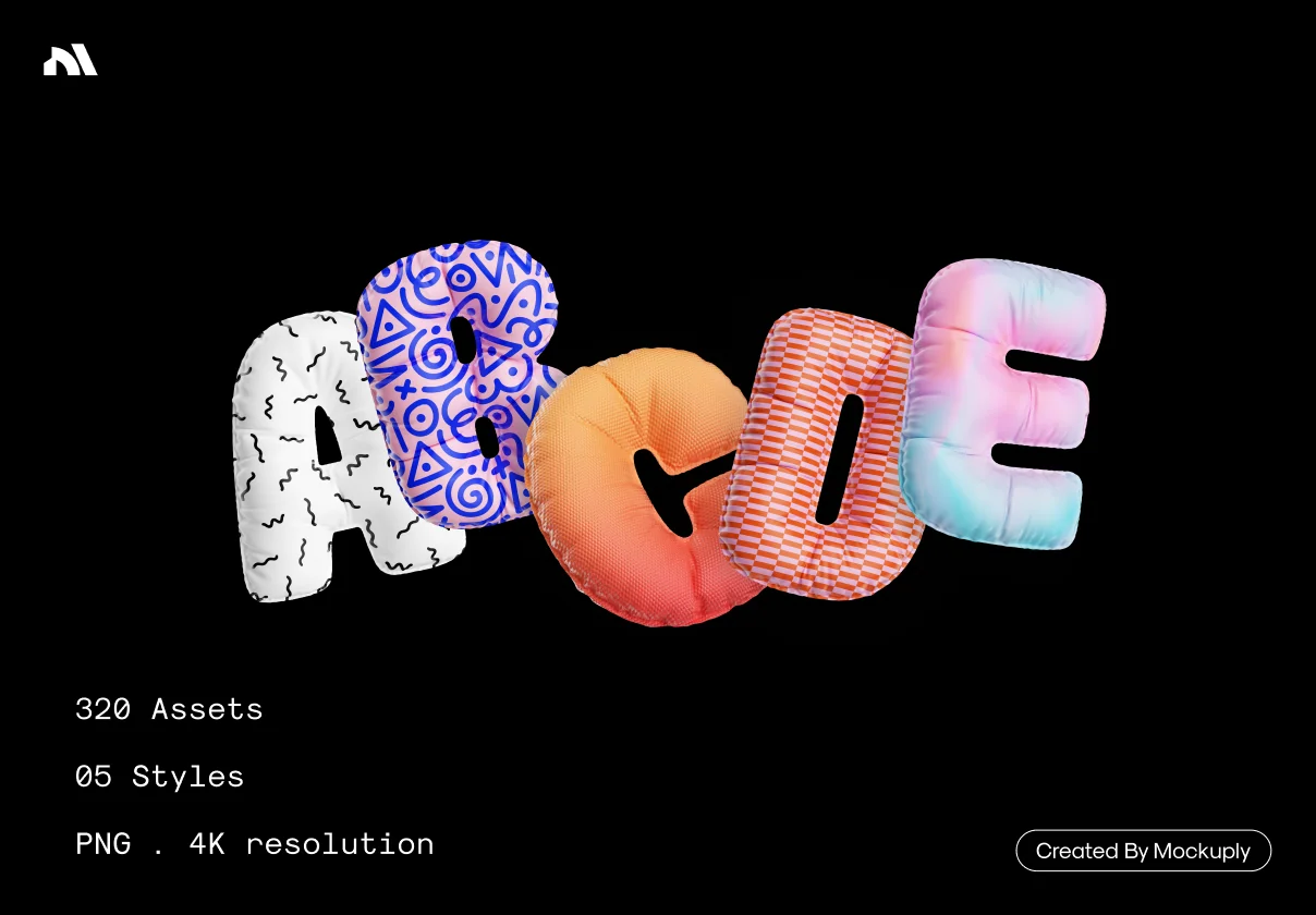 3D letter + Numbers - Mockuply Pro
