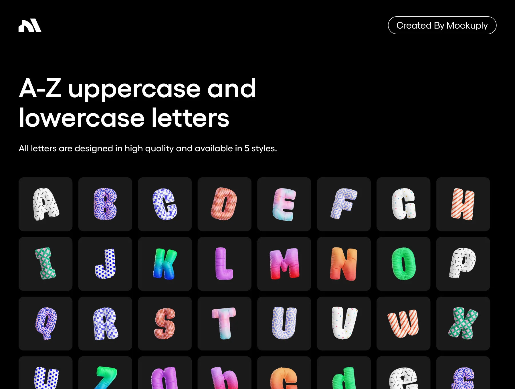 3D letter + Numbers - Mockuply Pro 5