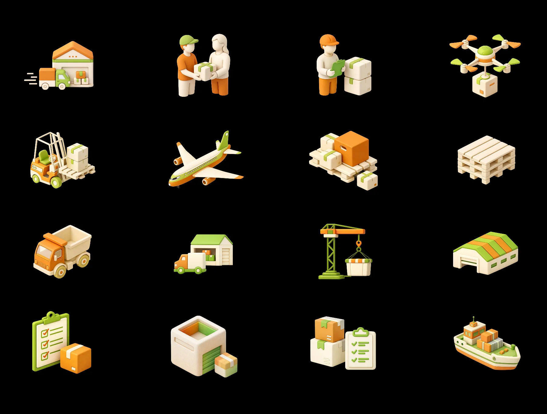 3D Logistics Icon Set 5