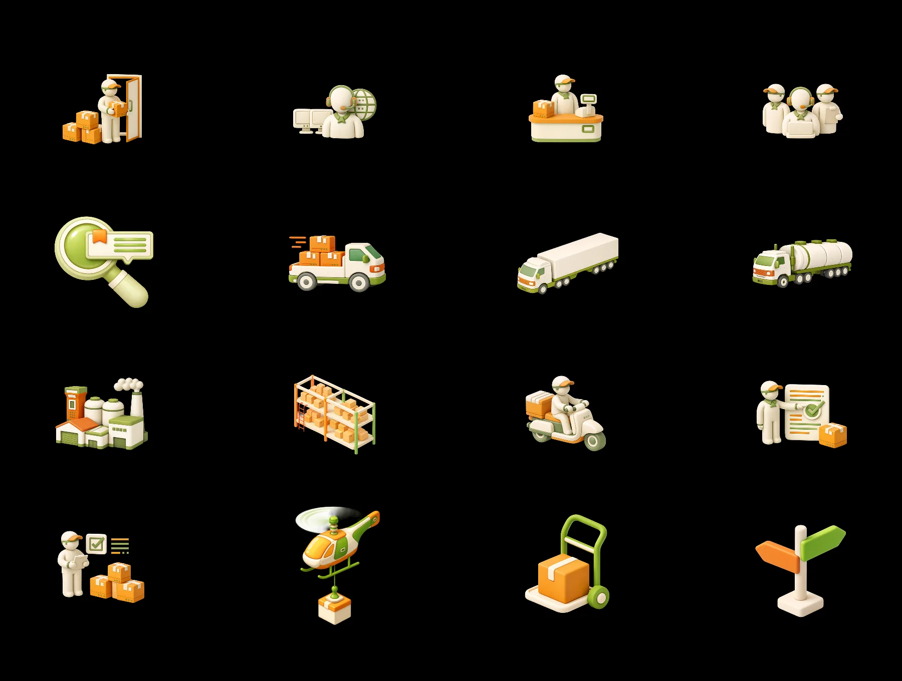 3D Logistics Icon Set 6