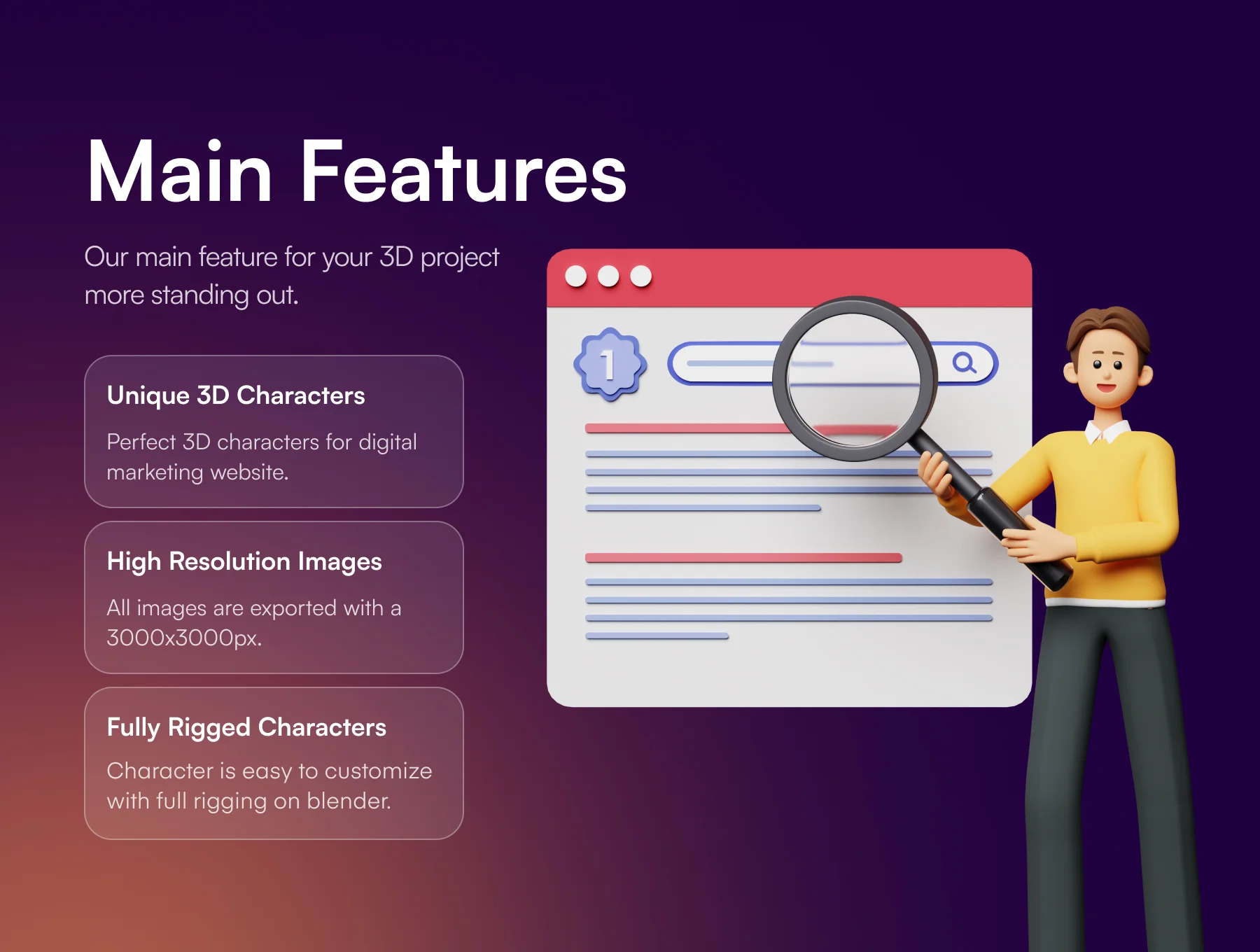 Marketer 3D Character 2