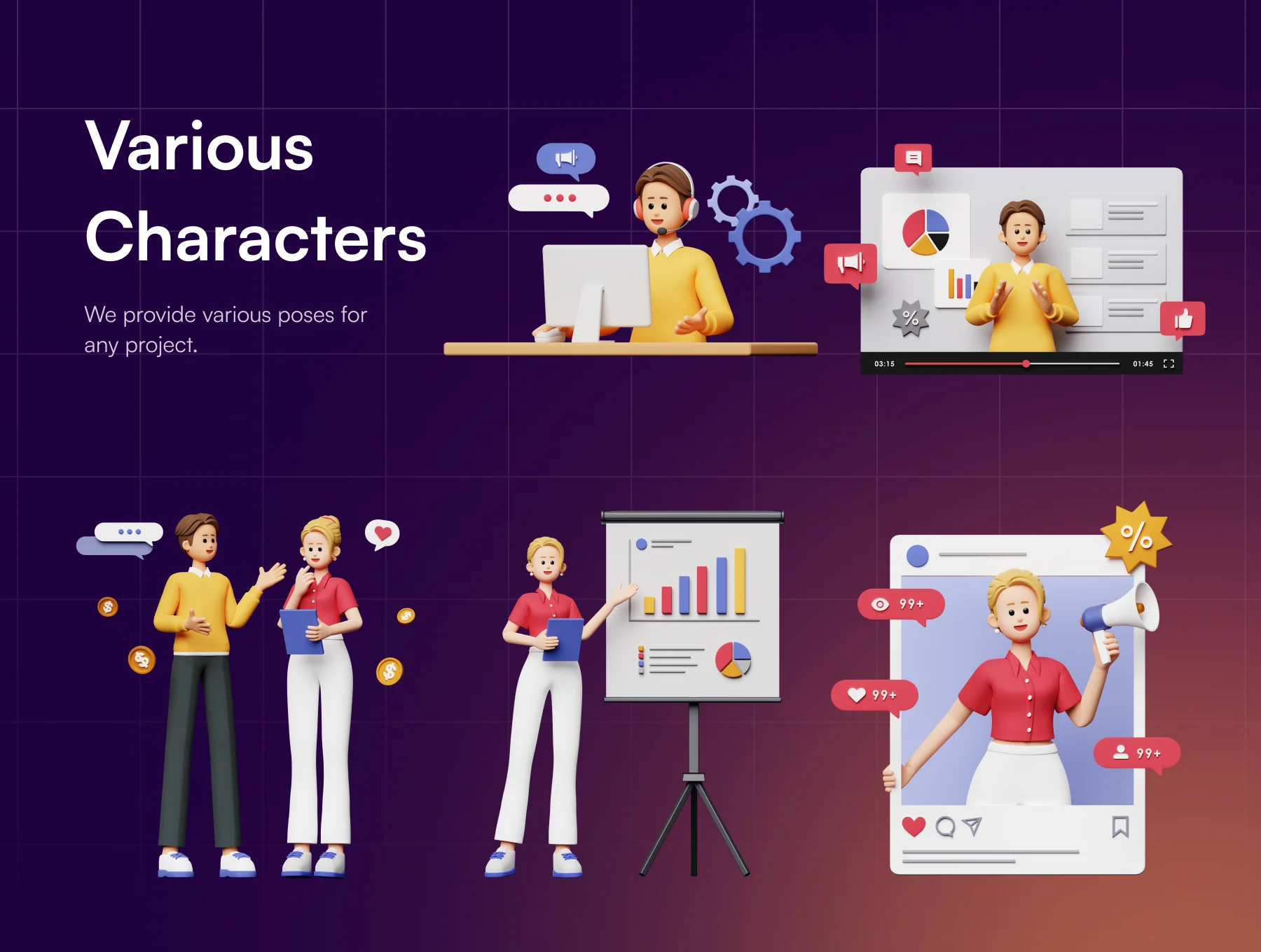 Marketer 3D Character 5