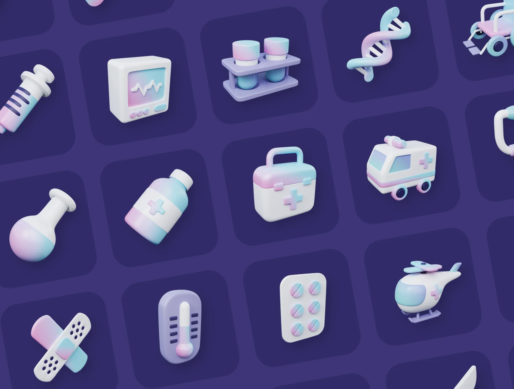 3D Medical Icons 7
