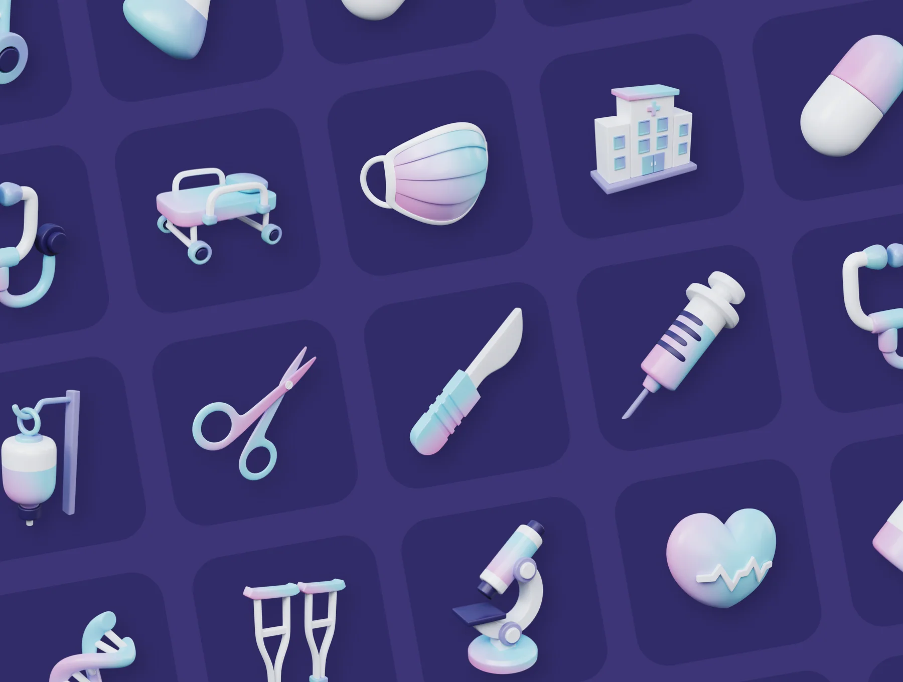 3D Medical Icons 8