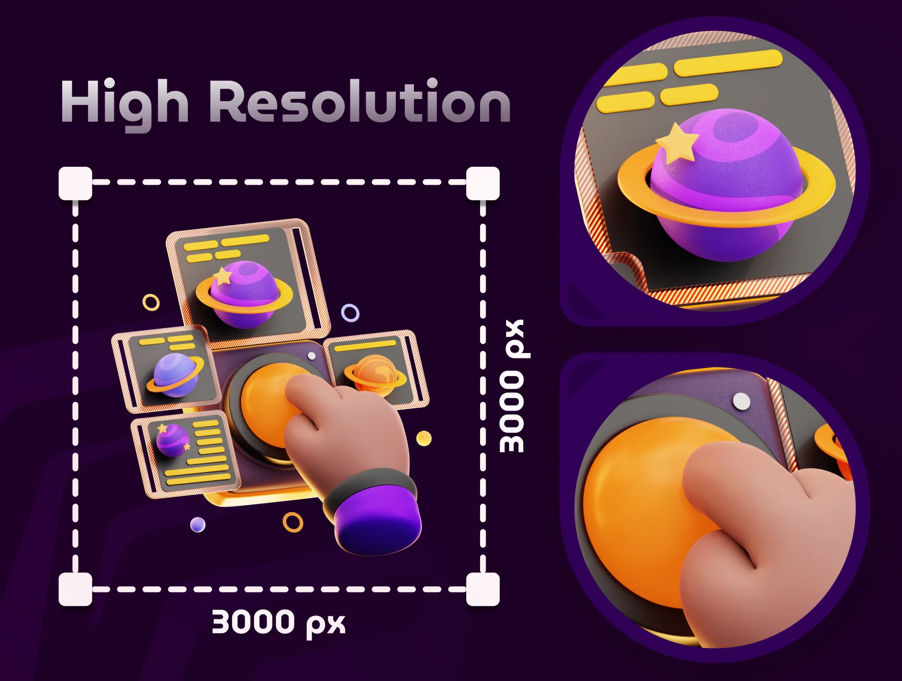 3D Metaverse Icon Set 4