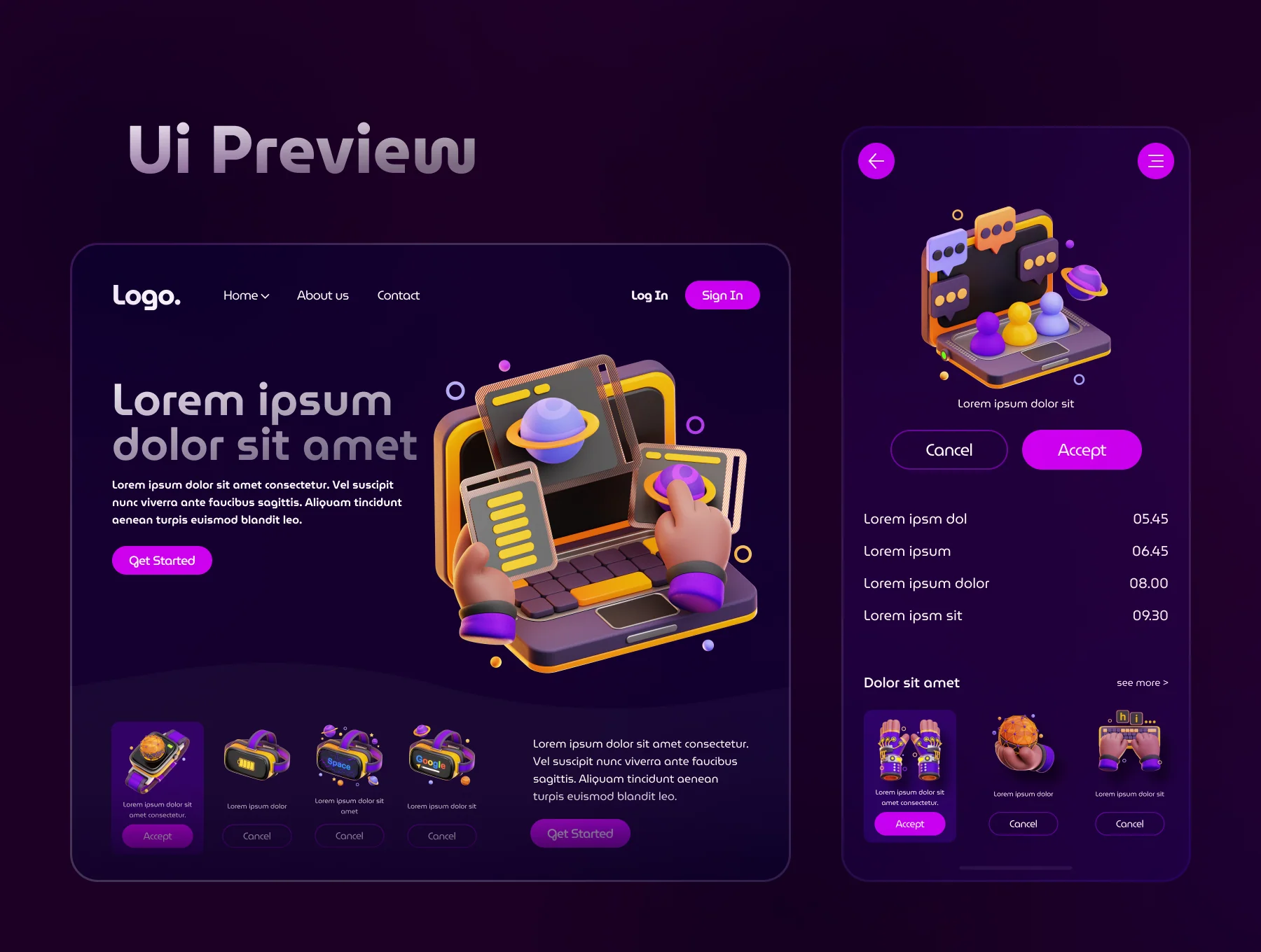 3D Metaverse Icon Set 5