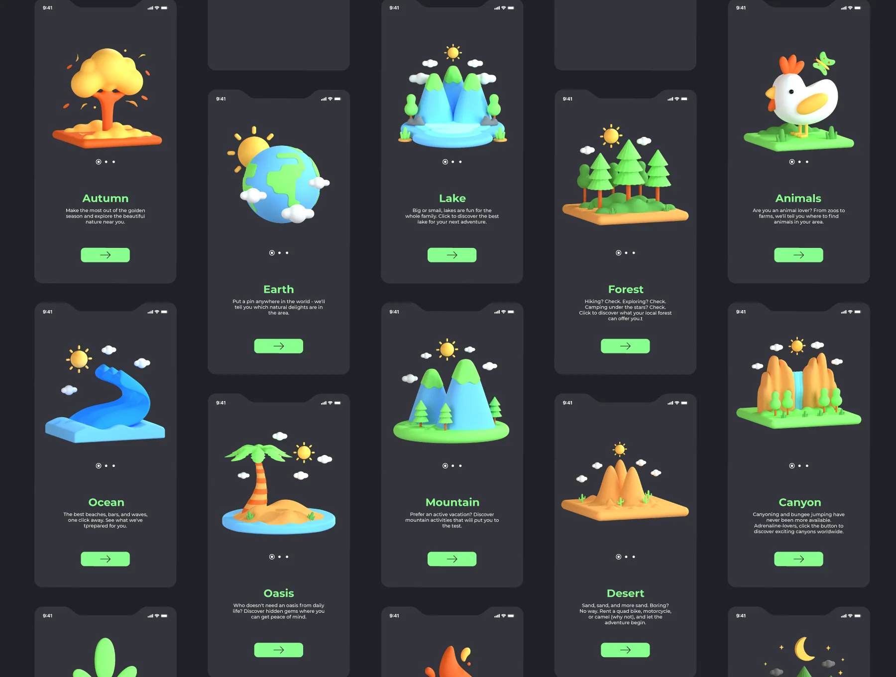 3D Nature and Environment Icons 5