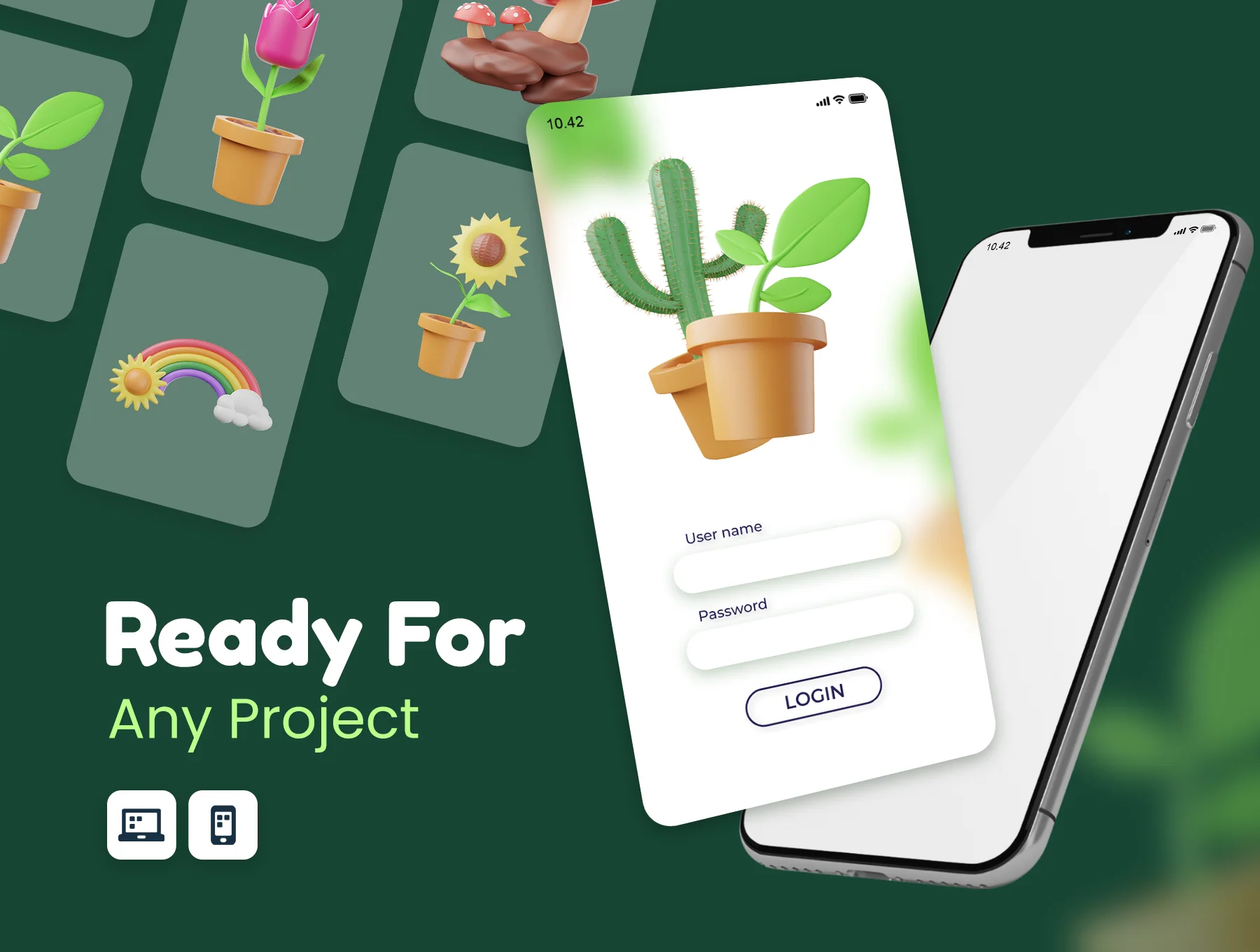 3D Nature Icon Pack 4