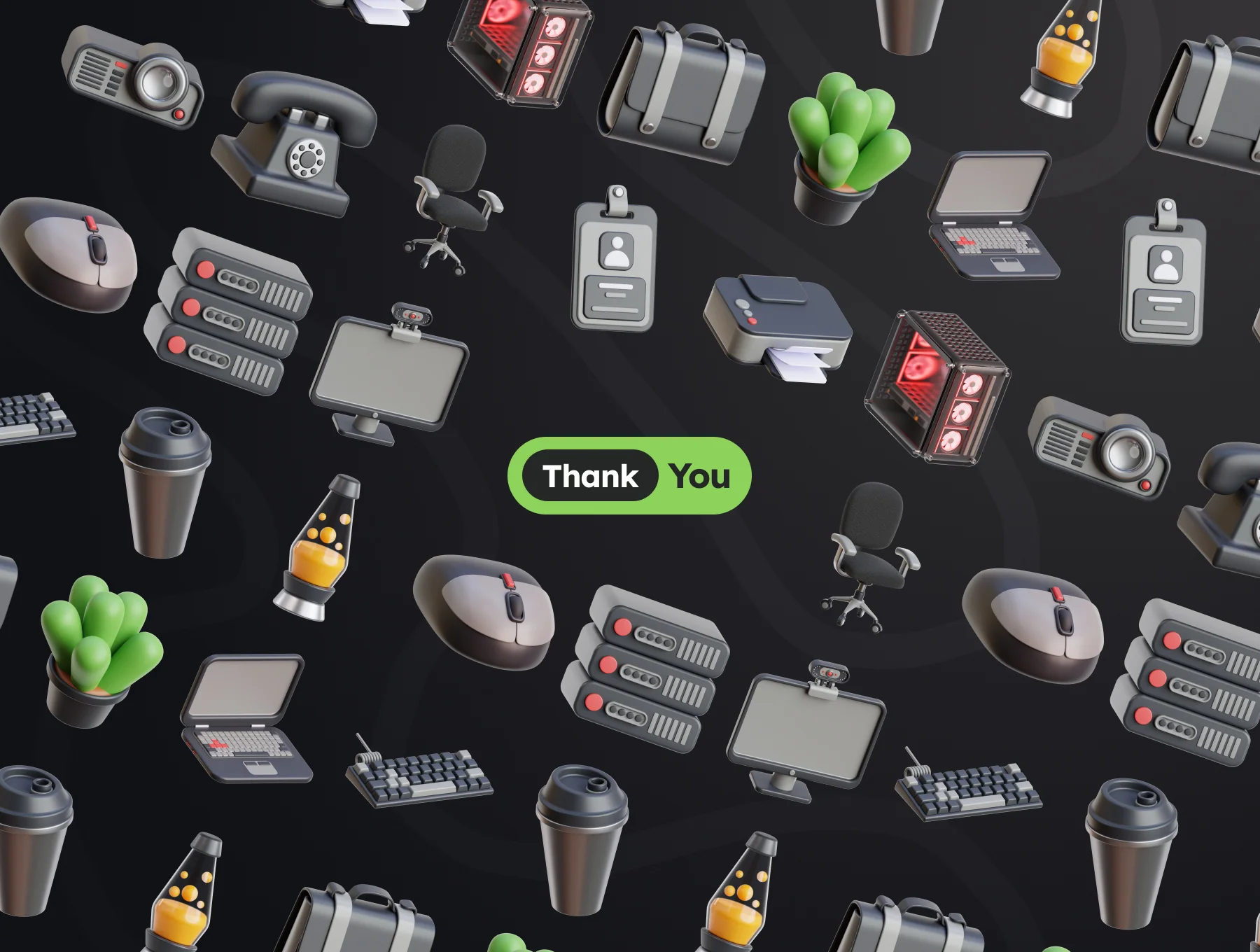 3D Office Stuff Illustrations 6
