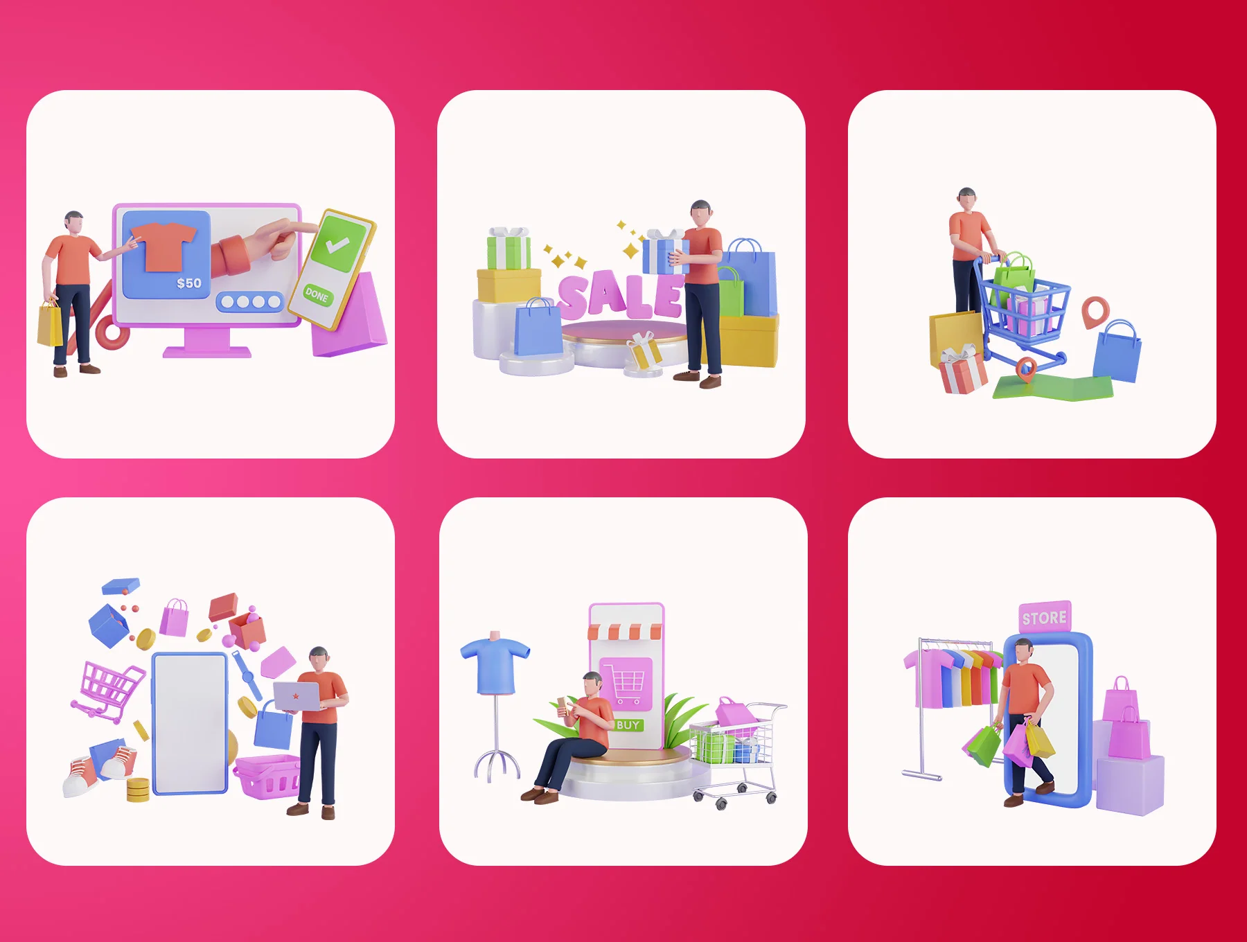 3D Online Shopping Pack 6