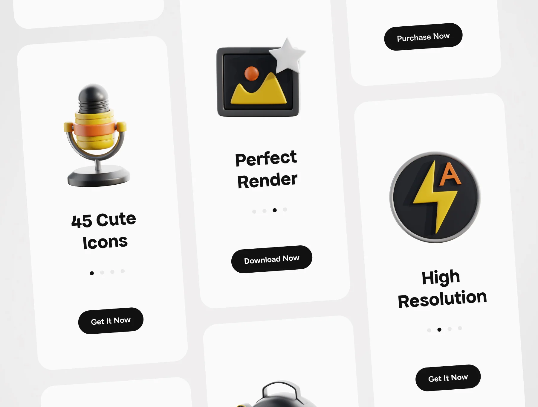3D Photography Icons 3