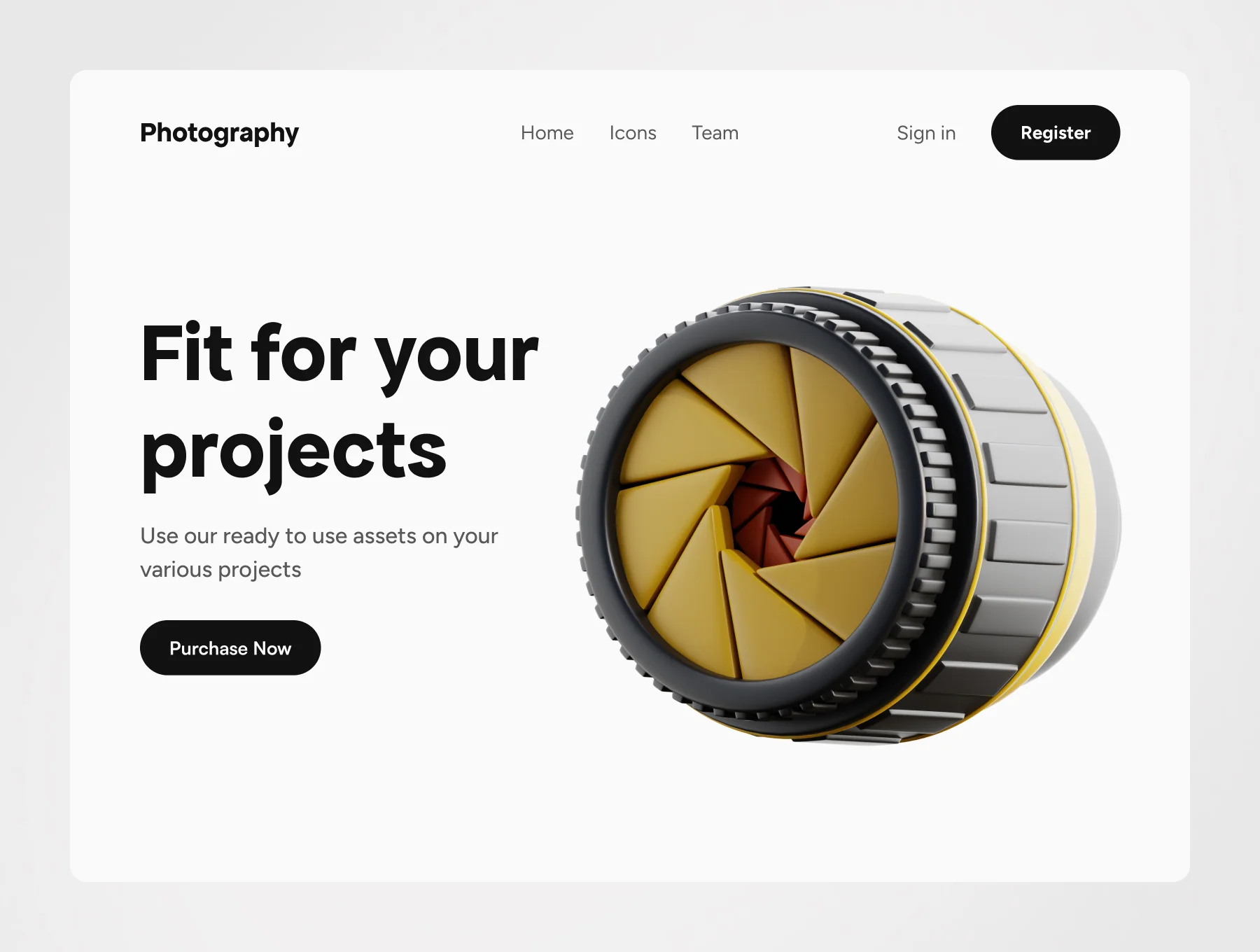 3D Photography Icons 4