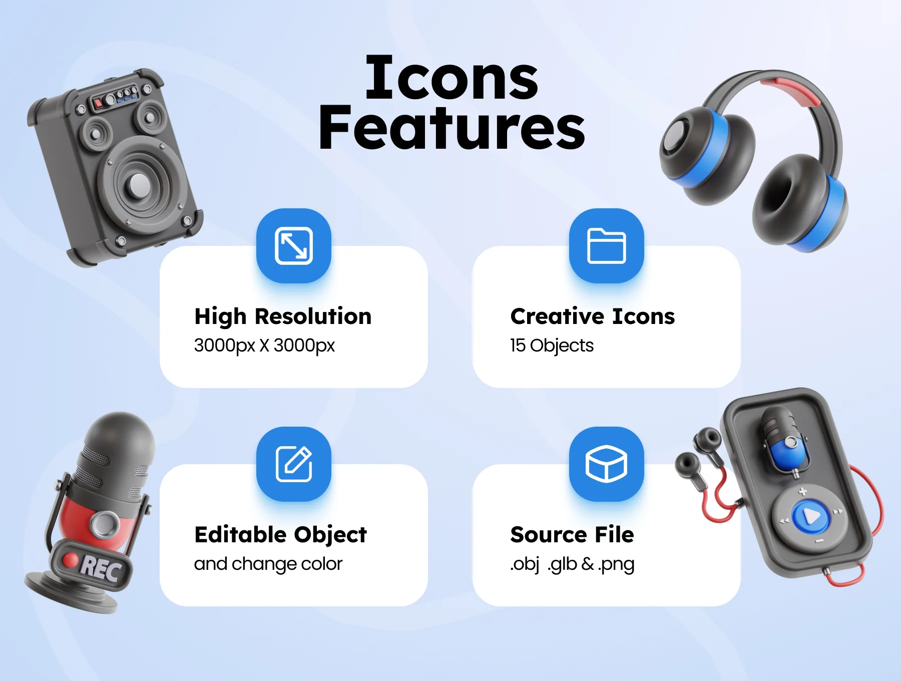 3D Podcast and Audio Illustrations 2