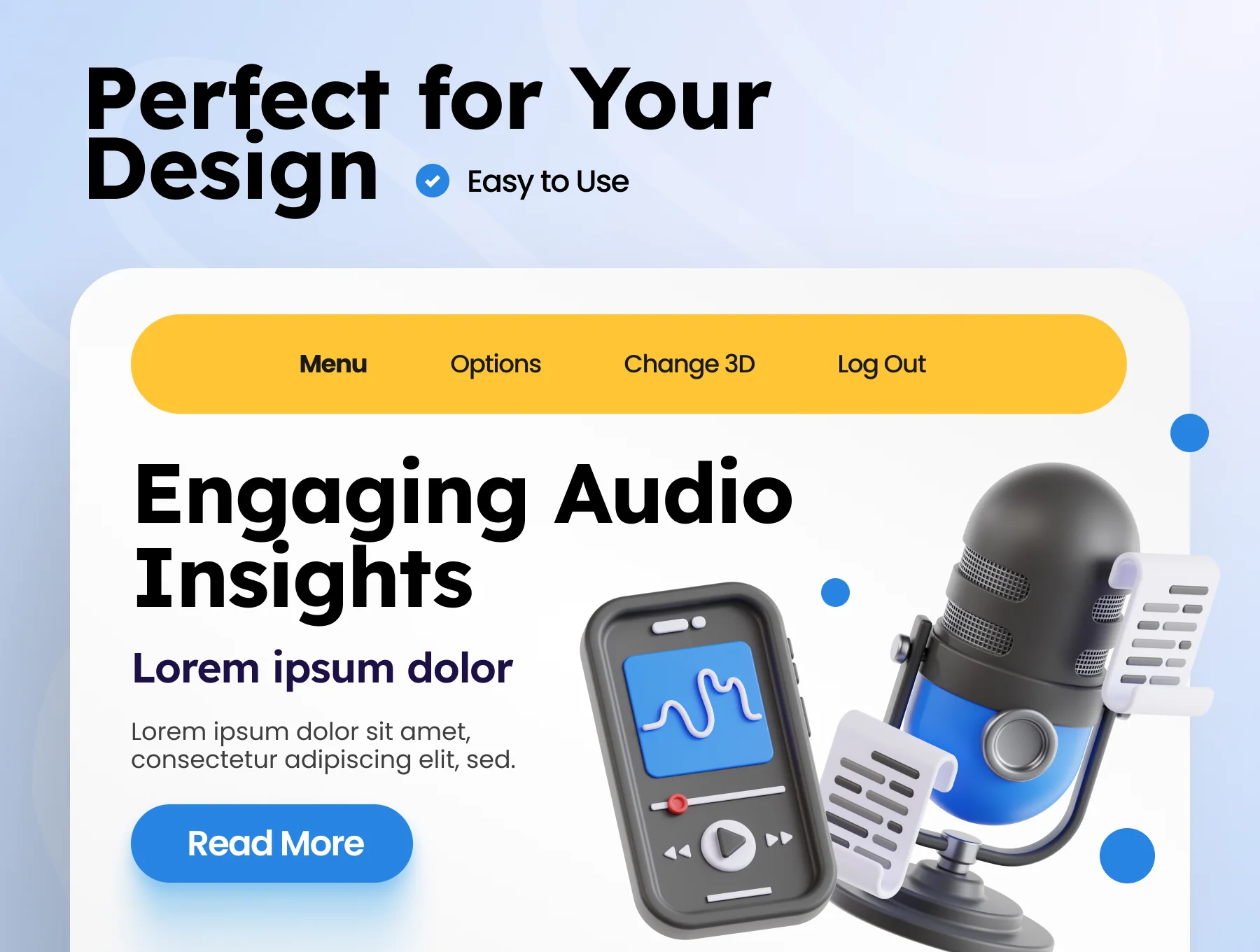 3D Podcast and Audio Illustrations 4