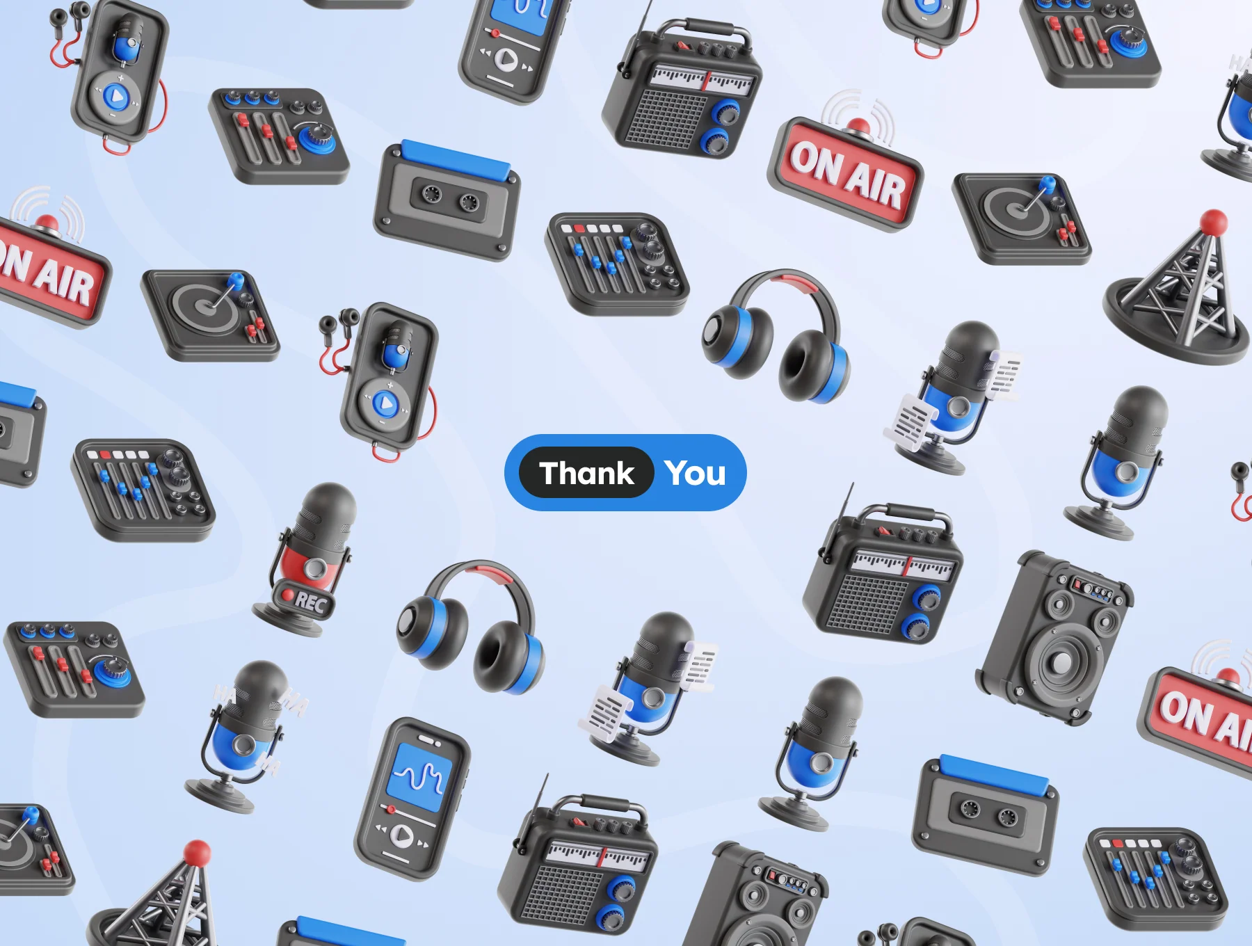 3D Podcast and Audio Illustrations 6