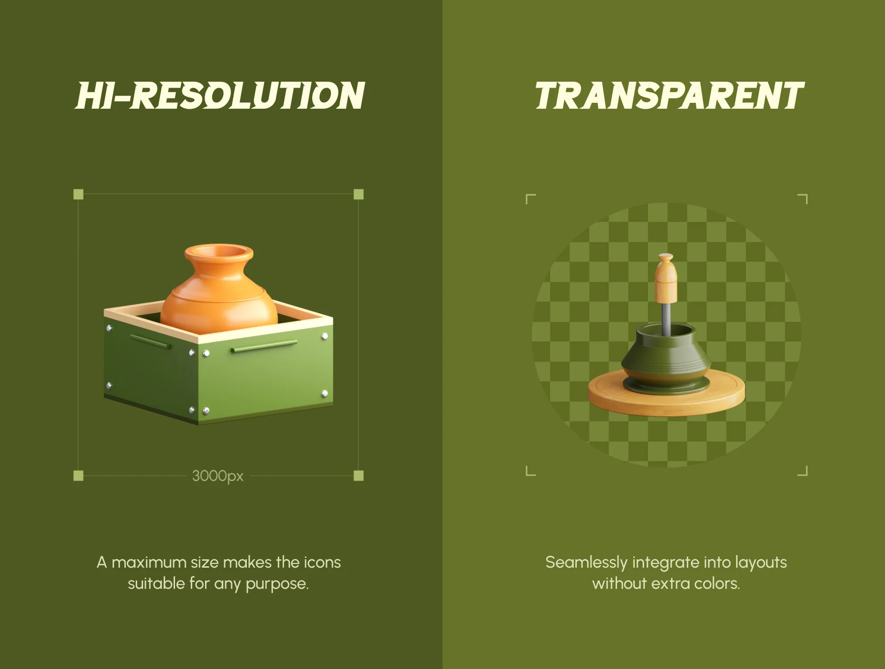 3D Pottery Icon Collection 3