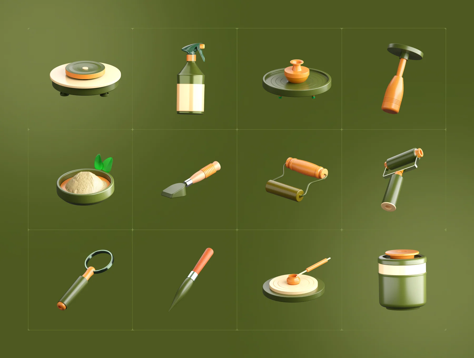 3D Pottery Icon Collection 5