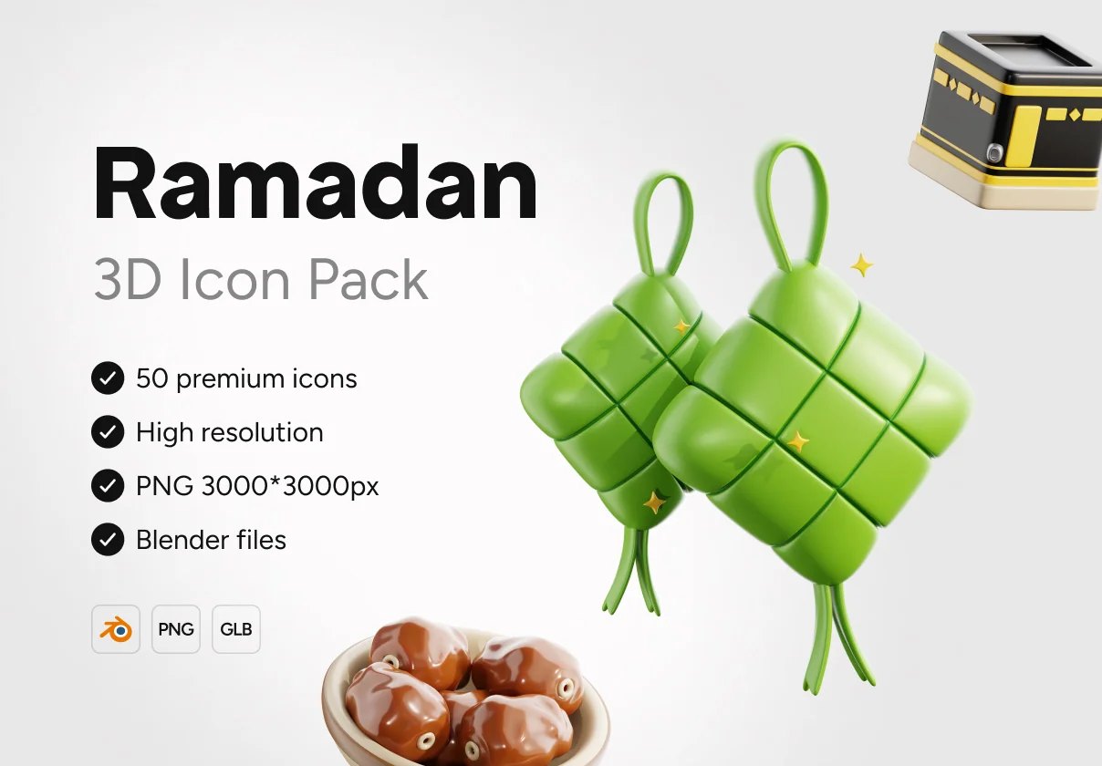 3D Ramadan Icons