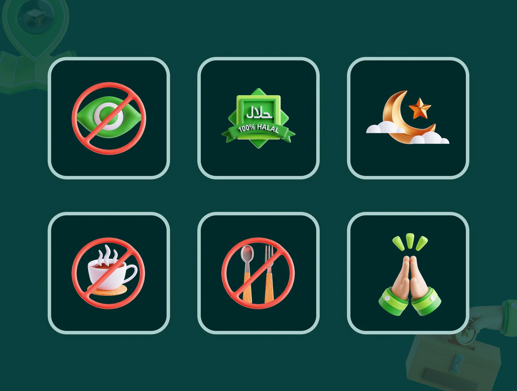 3D Ramadan Icon Set 5