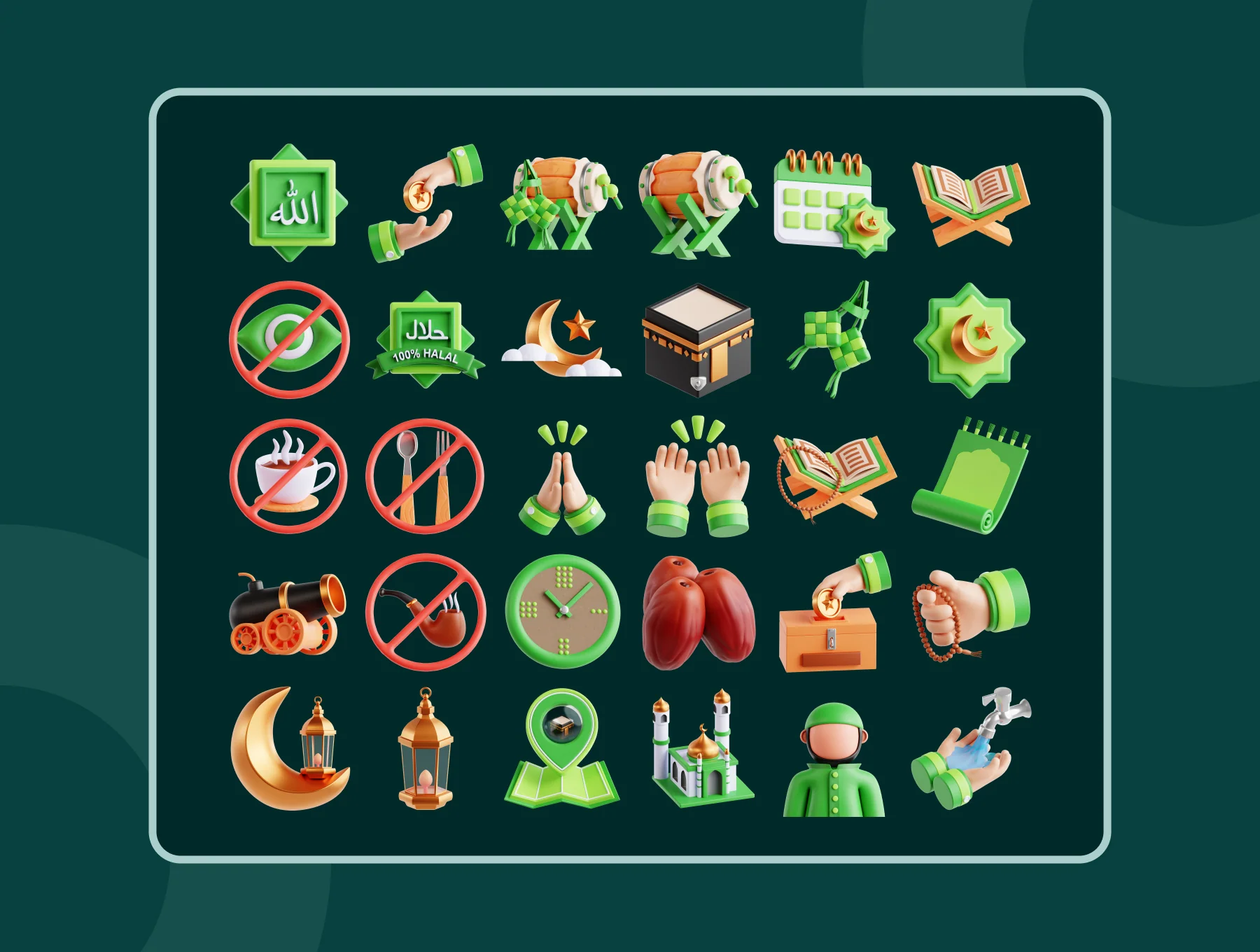 3D Ramadan Icon Set 8
