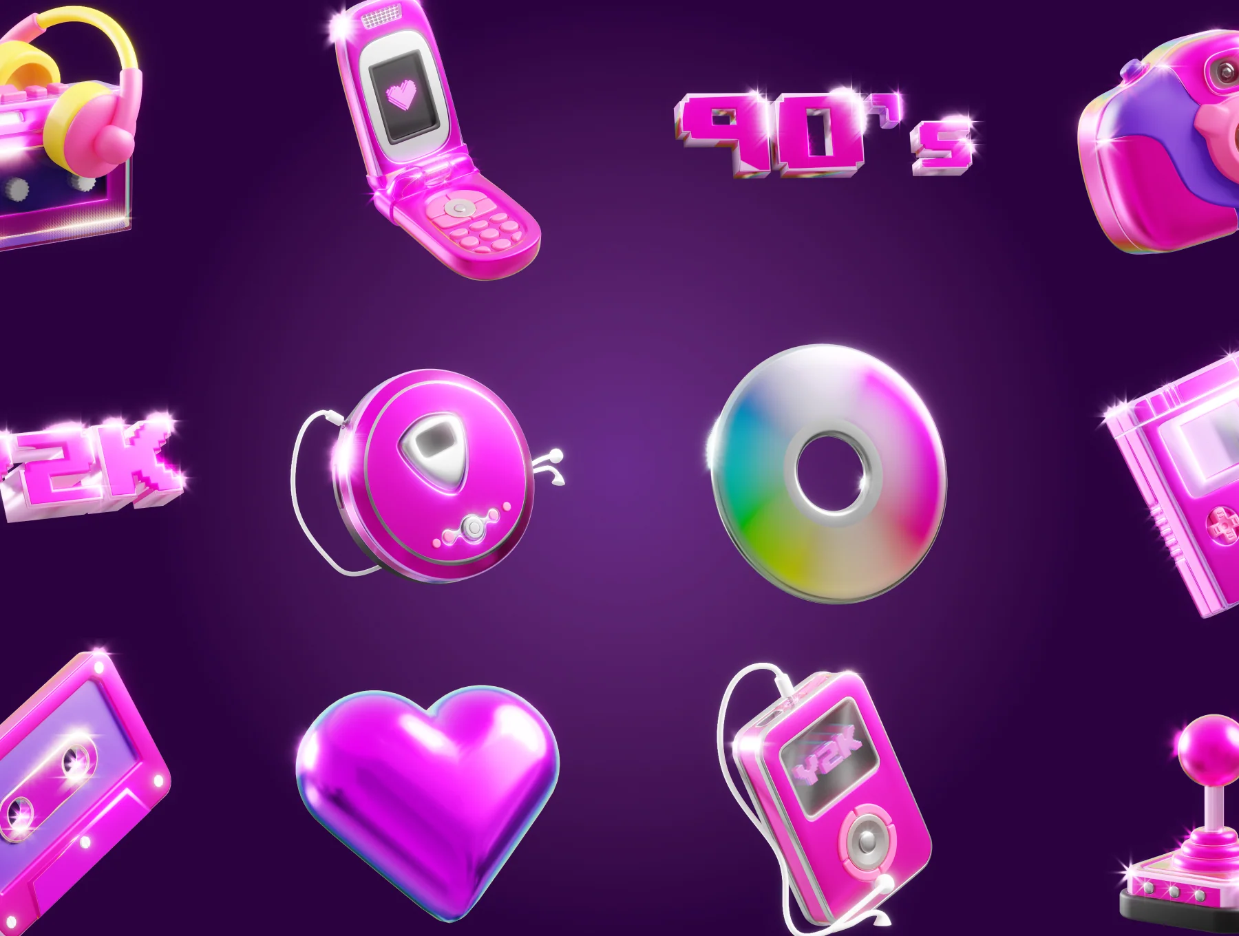 3D Retro 90s Icon 6