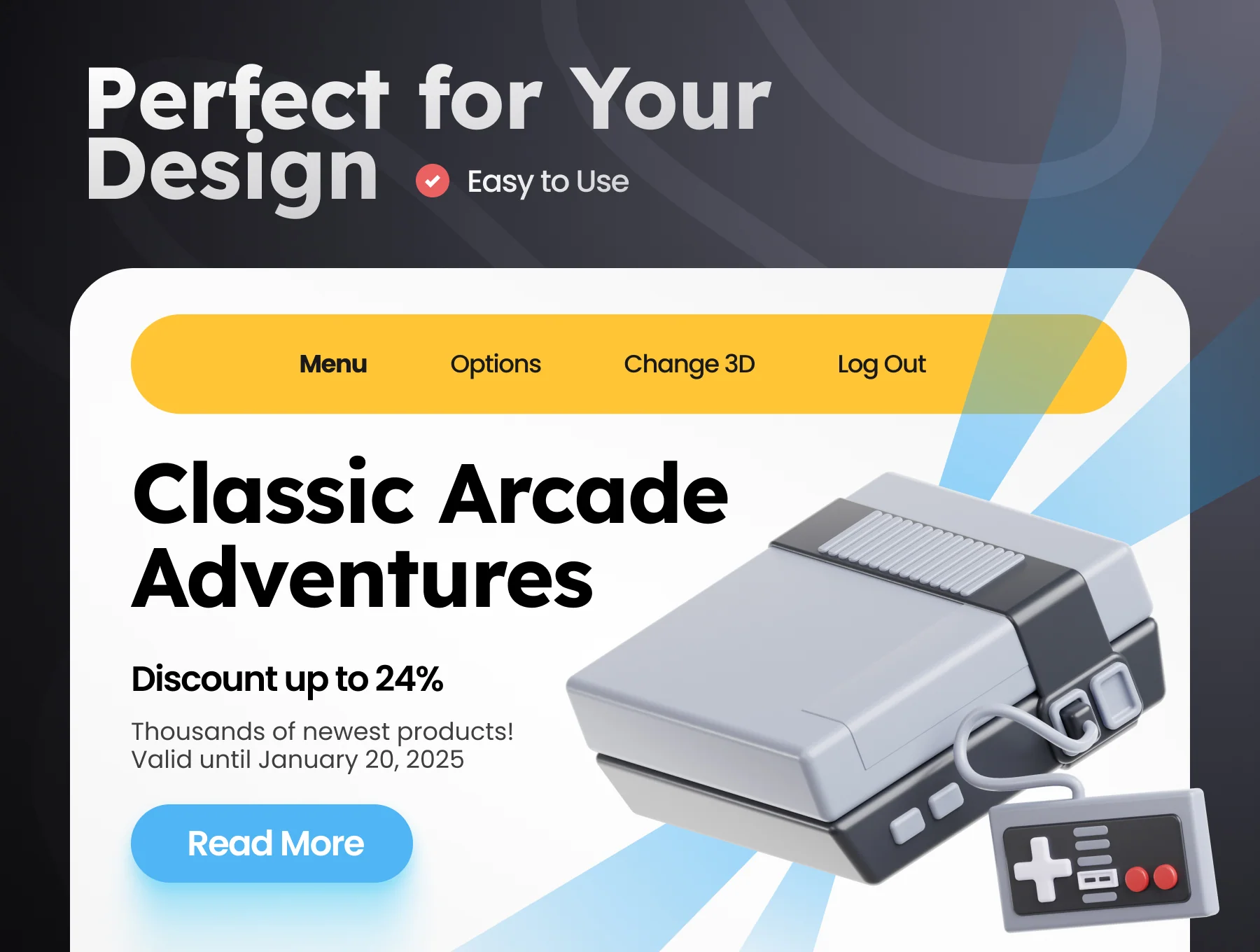 3D Retro Game Console 4