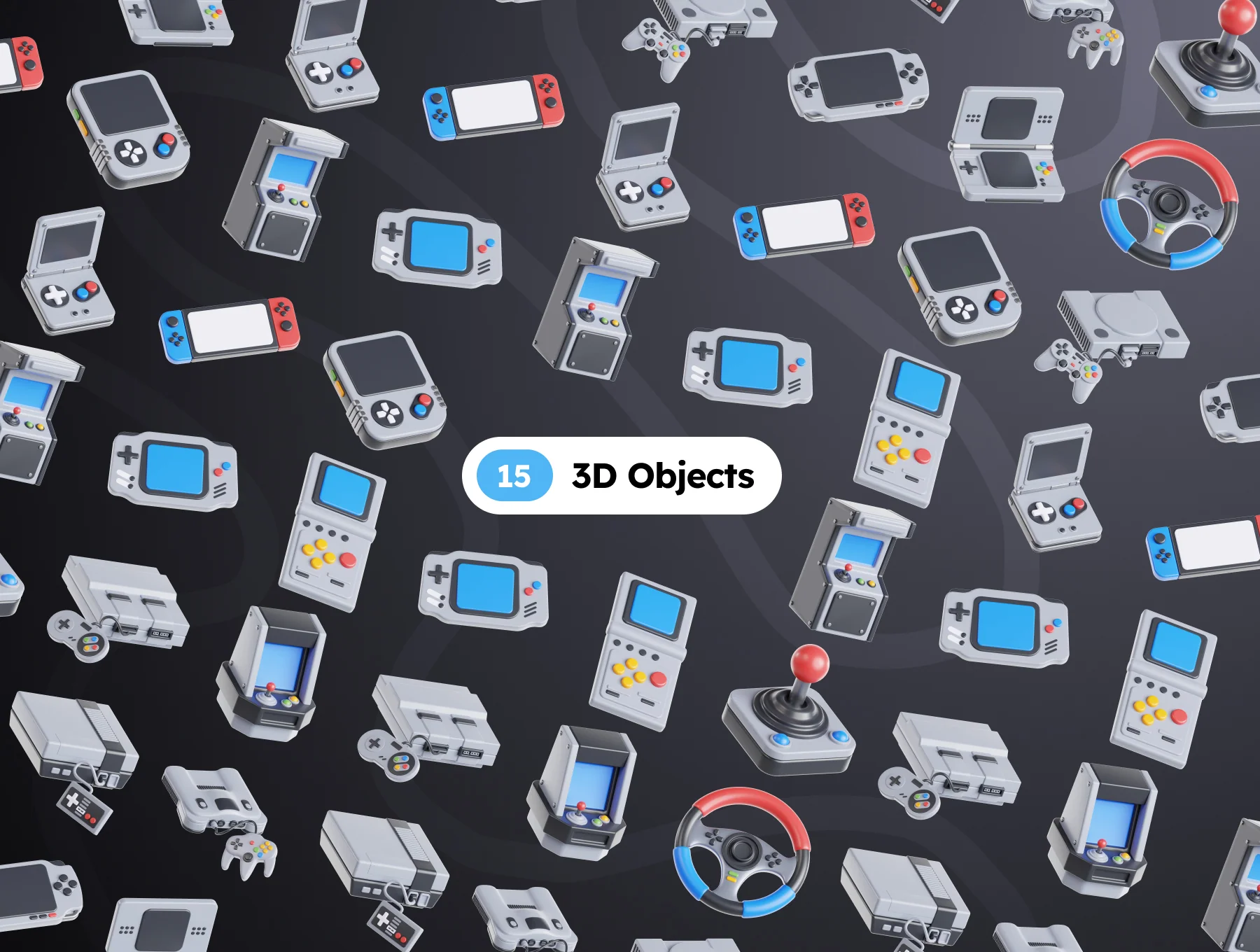 3D Retro Game Console 6
