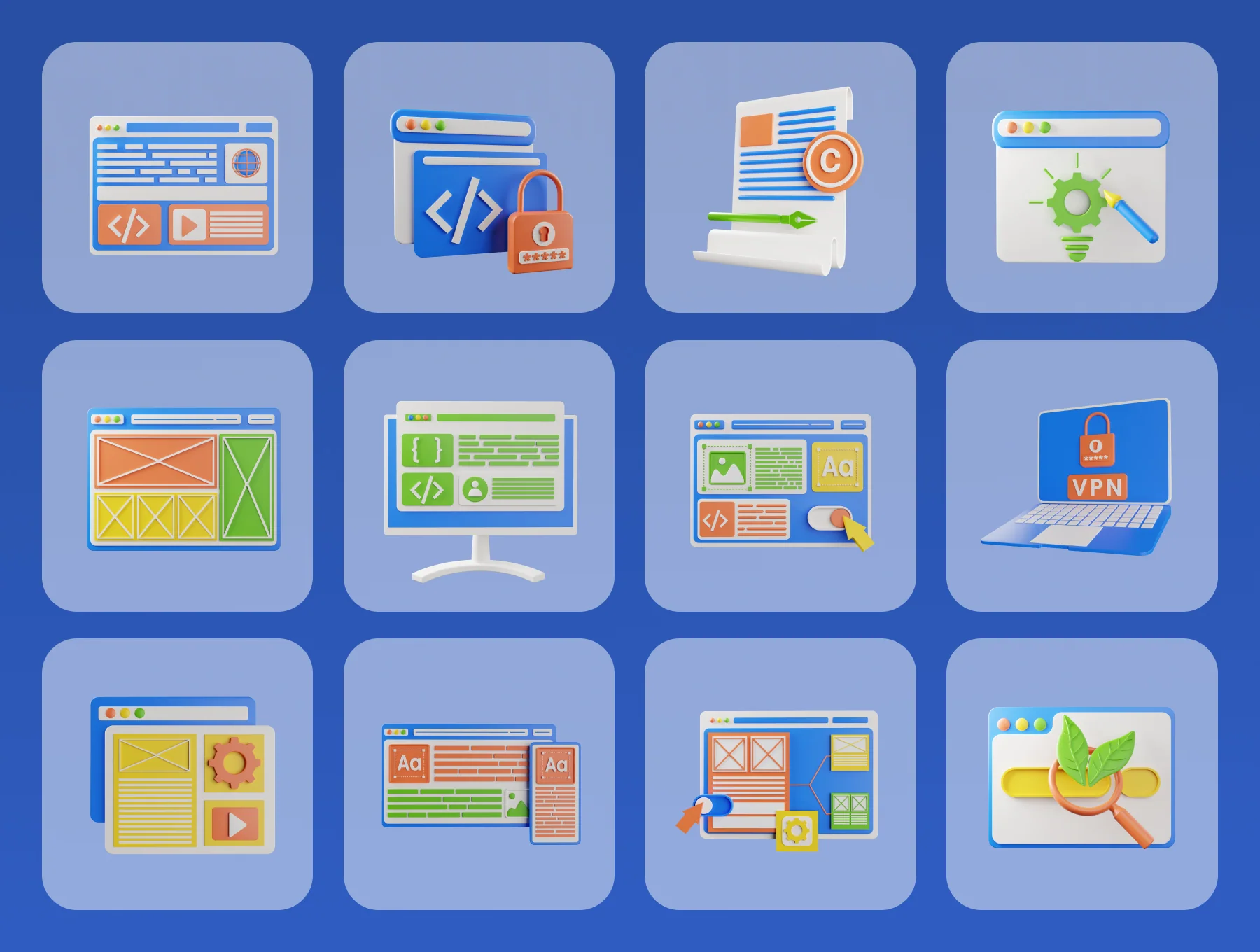 Seo and Web - 3D Icon Set 5