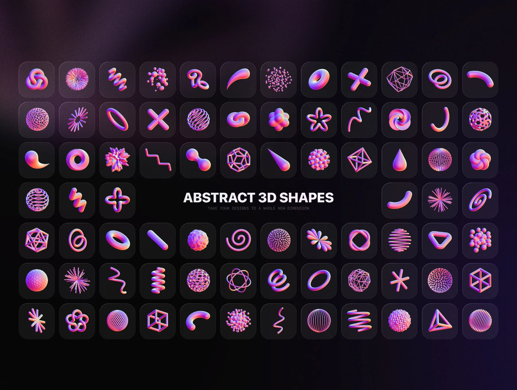 3D Shapes collection – 90 abstract renders 8