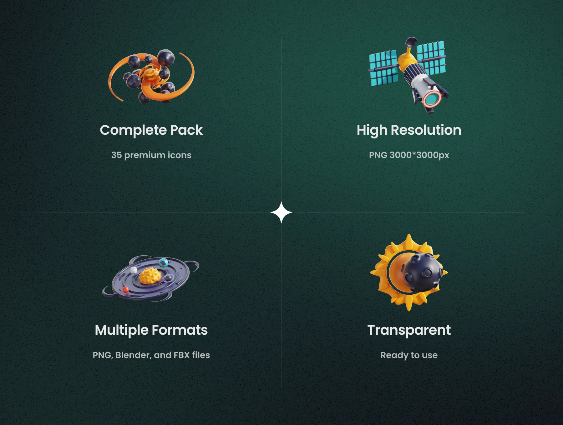 3D Space Icons 2