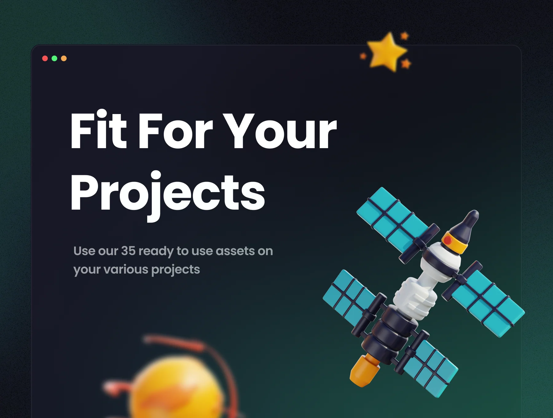 3D Space Icons 4