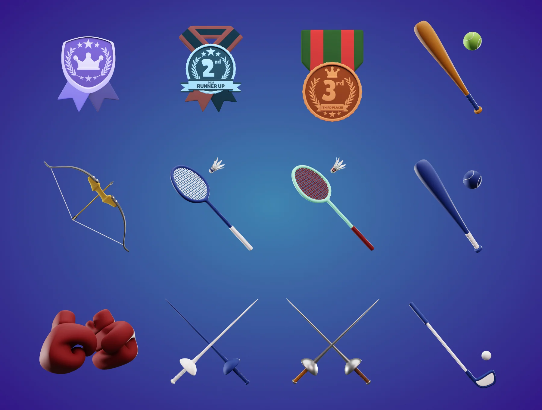 3D Sport And Competition Icon 6