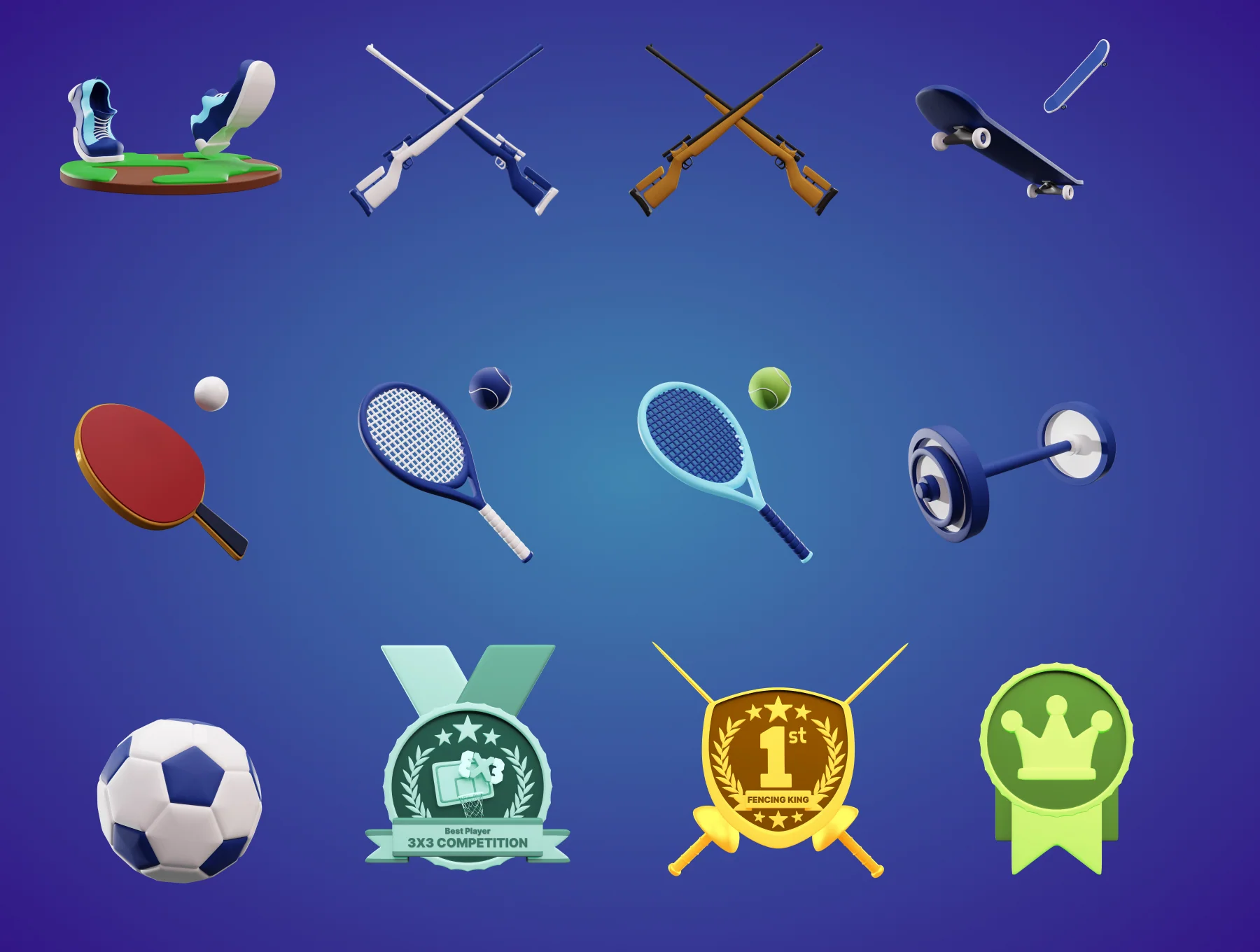 3D Sport And Competition Icon 8