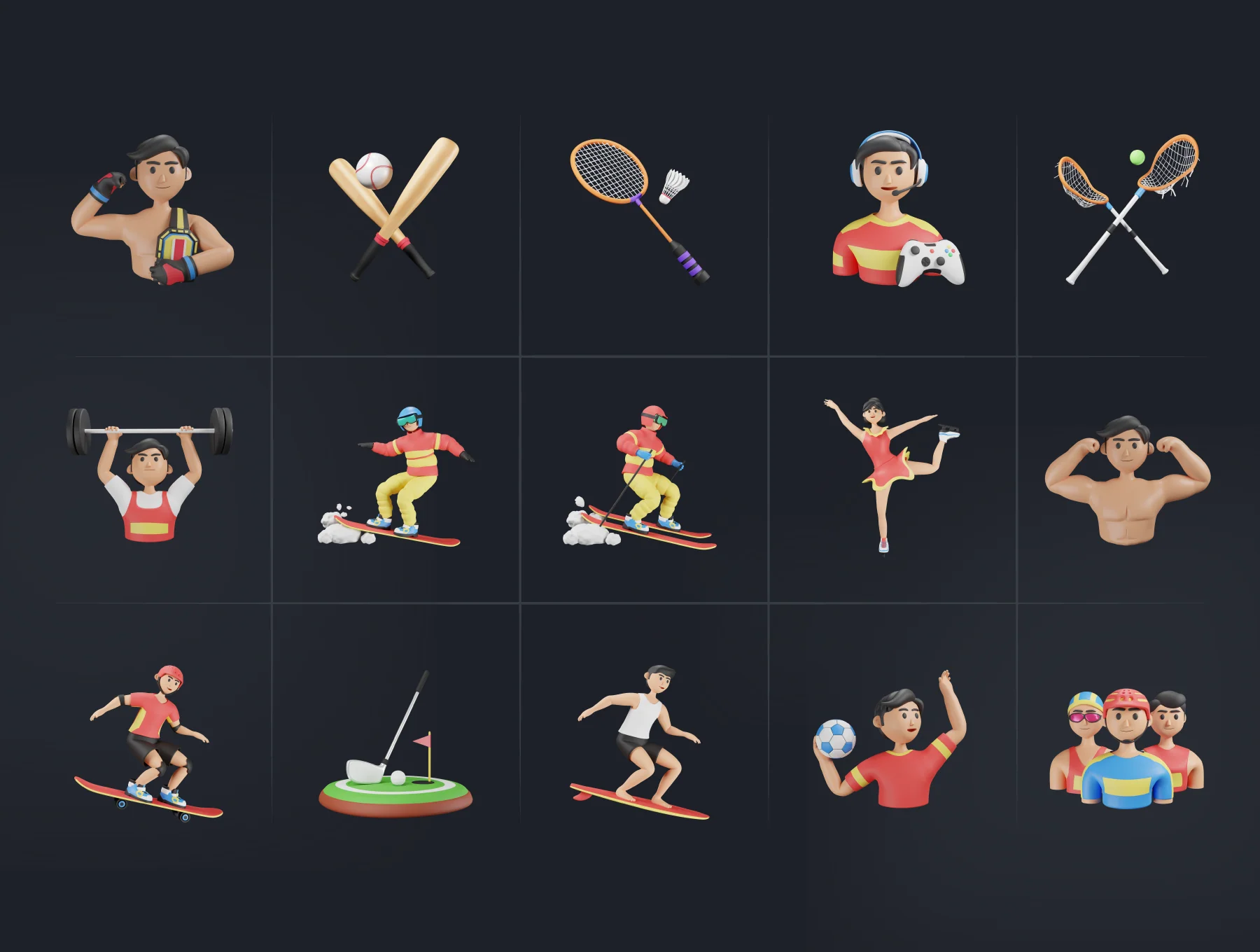 3D Sports and Activities Icons 8