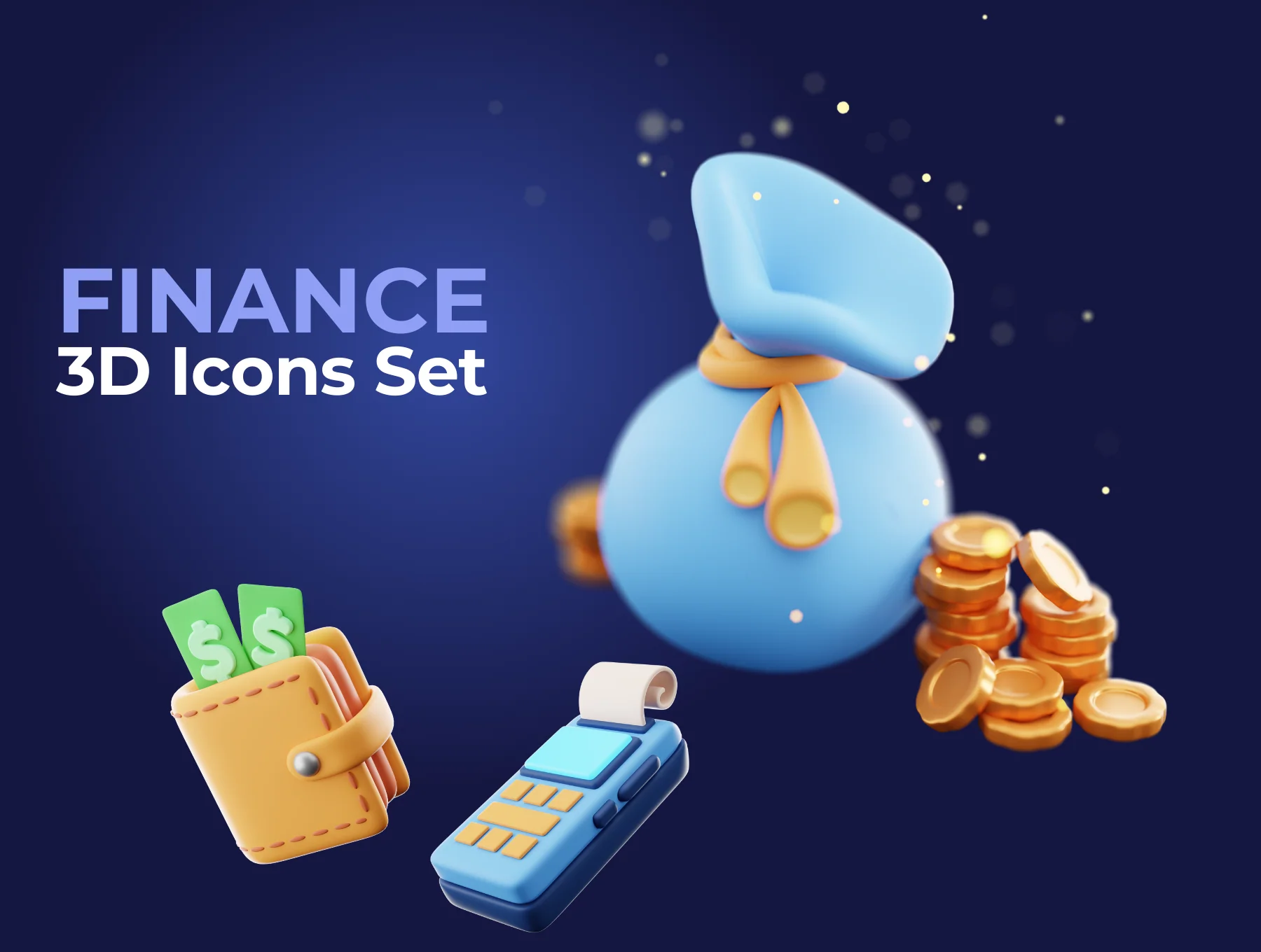 3D Stylized Finance pack 6