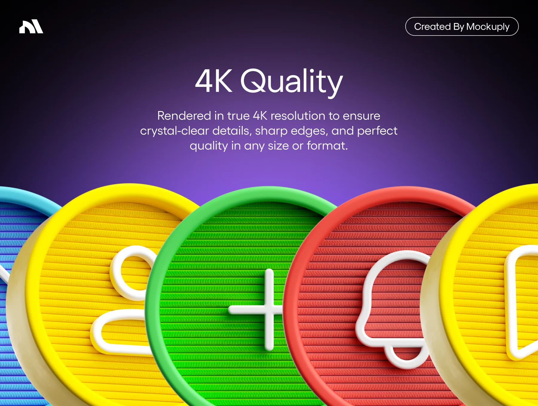 3D Sybmols icons Mockuply Pro 3