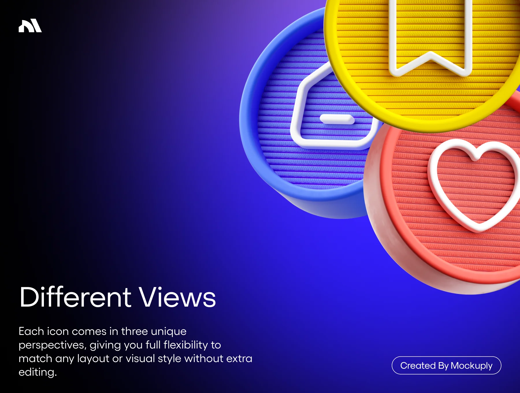 3D Sybmols icons Mockuply Pro 4