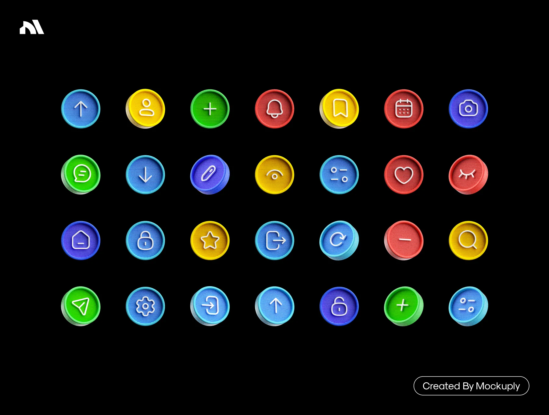 3D Sybmols icons Mockuply Pro 6