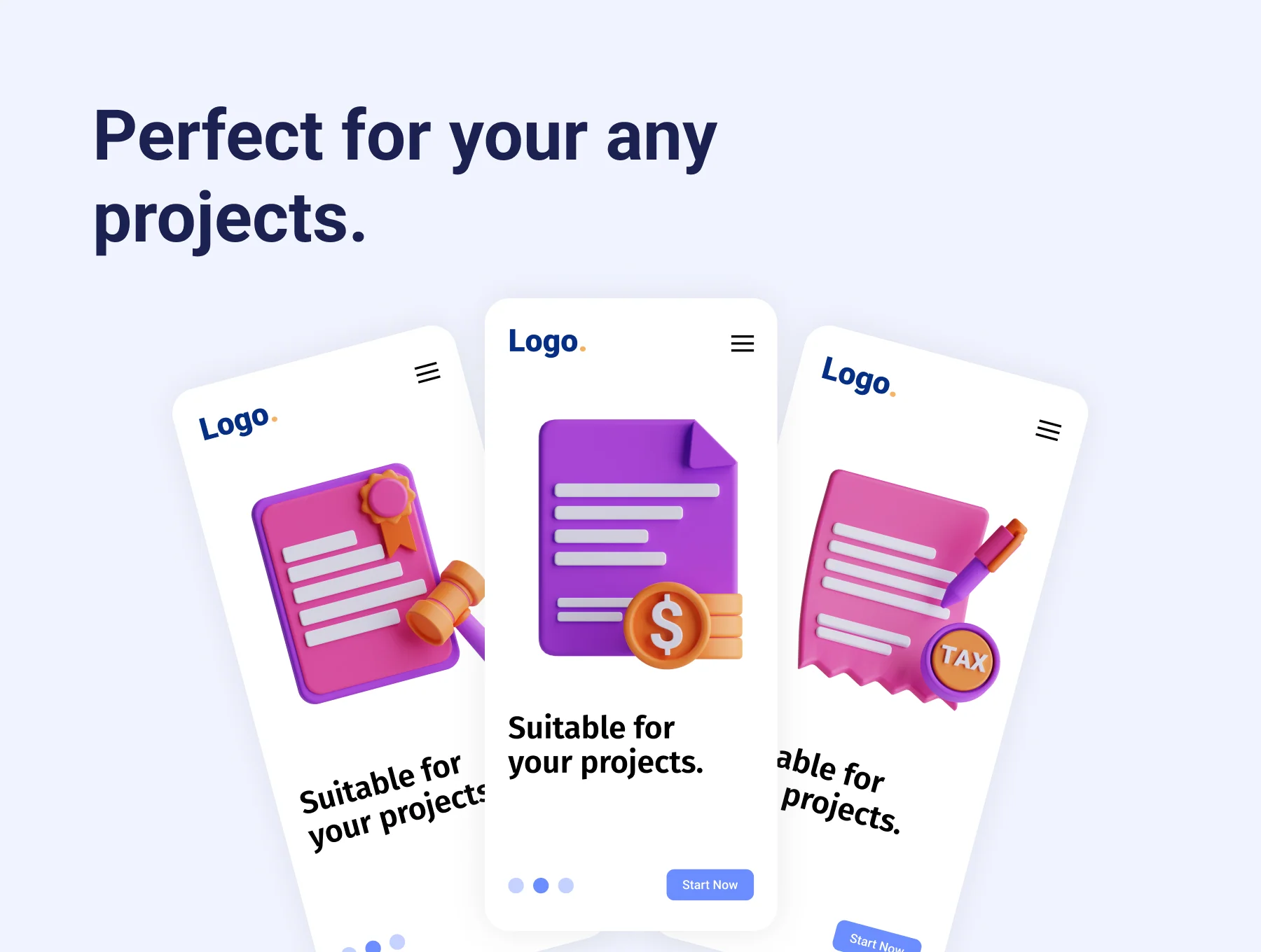 3D Taxes Icon Set 4