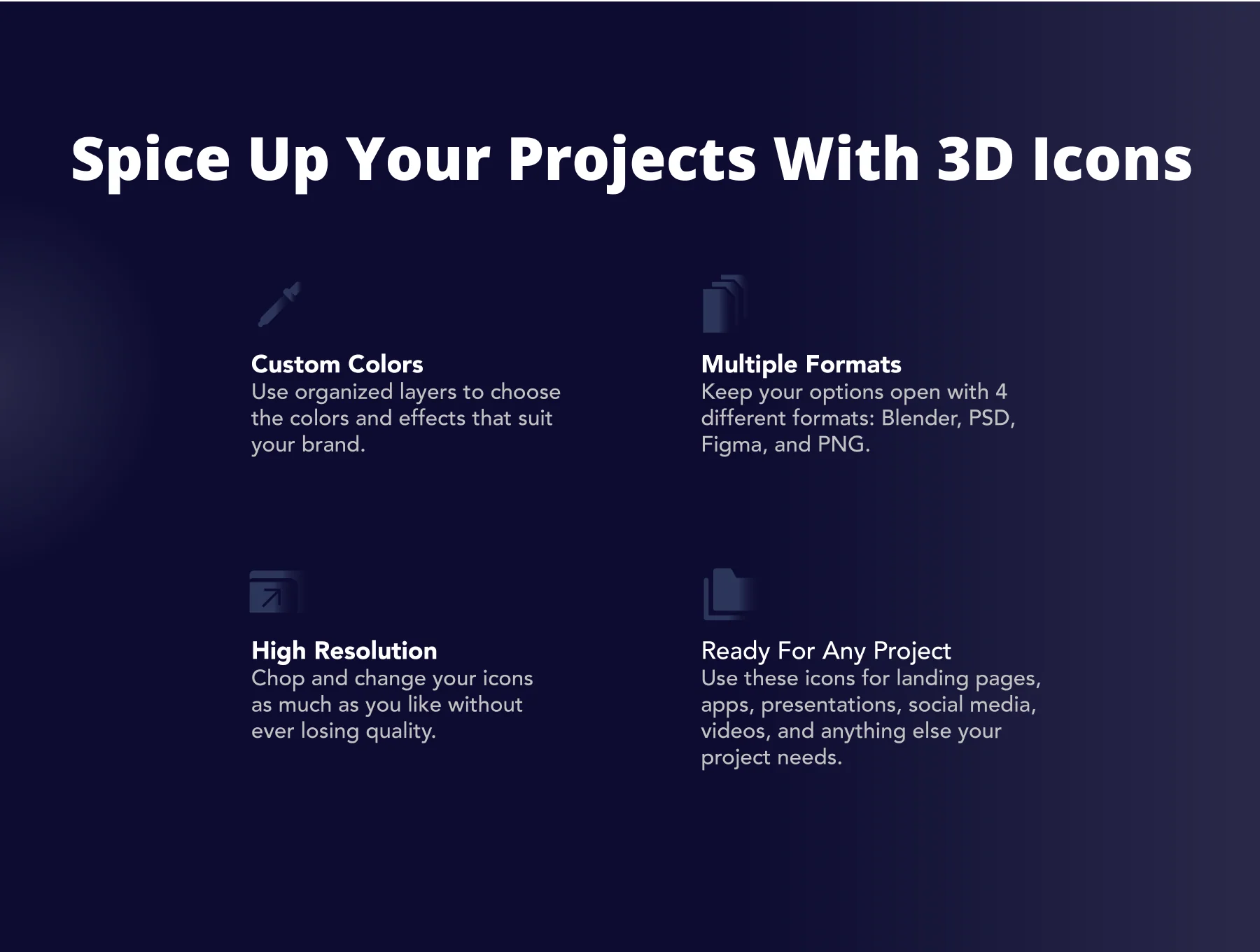 3D Technology Icon Set 2