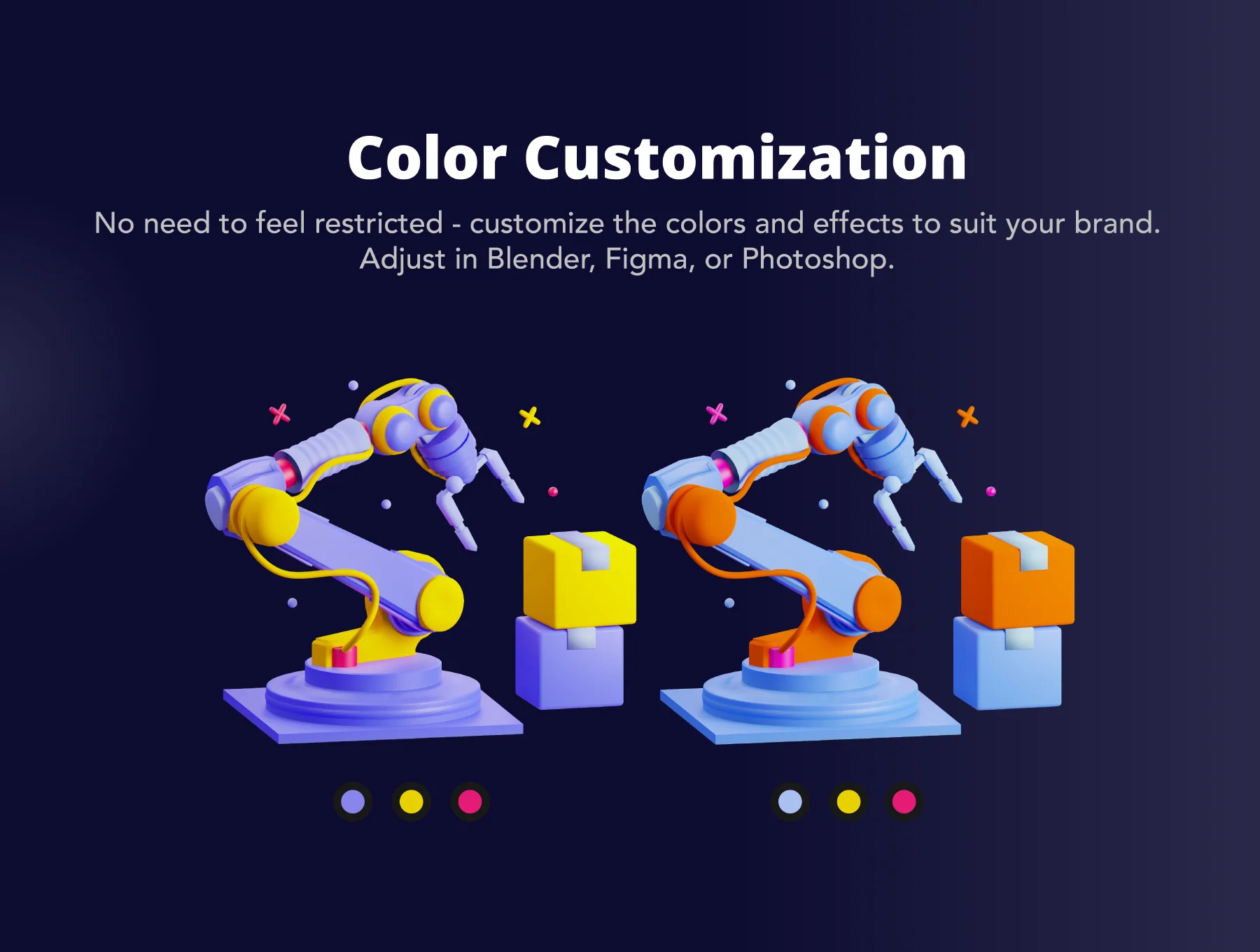 3D Technology Icon Set 3