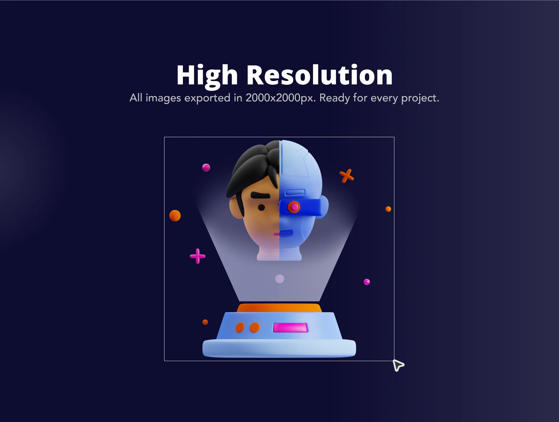 3D Technology Icon Set 4
