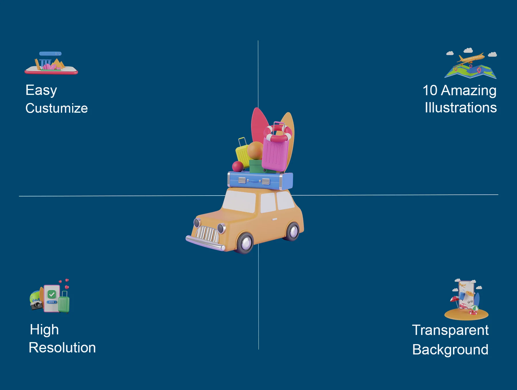 3D Traveling Illustration 2