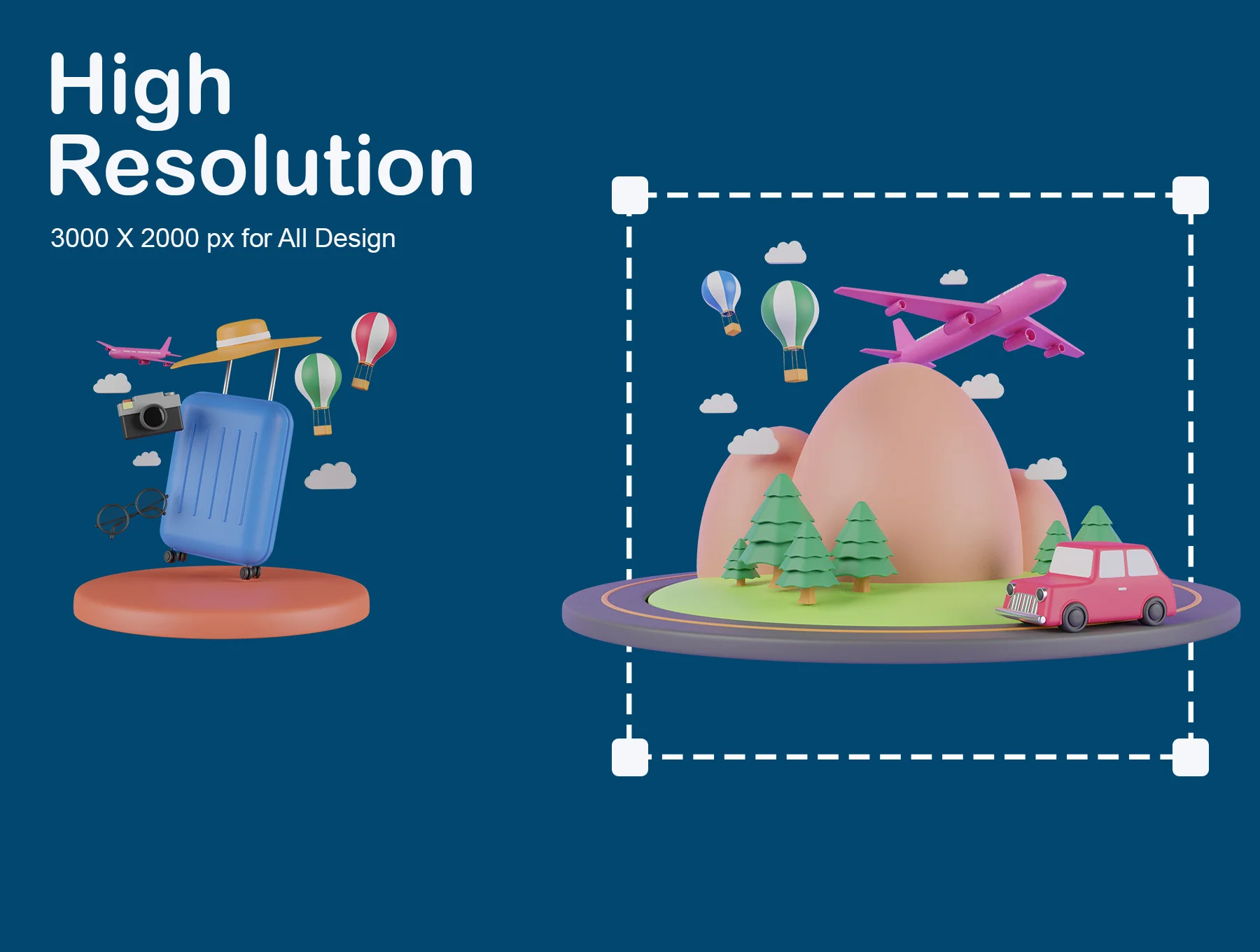 3D Traveling Illustration 3