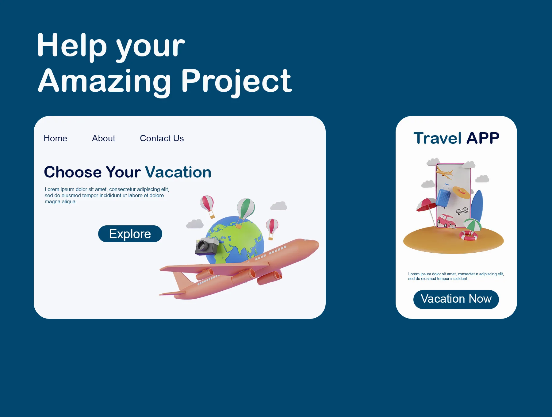 3D Traveling Illustration 4